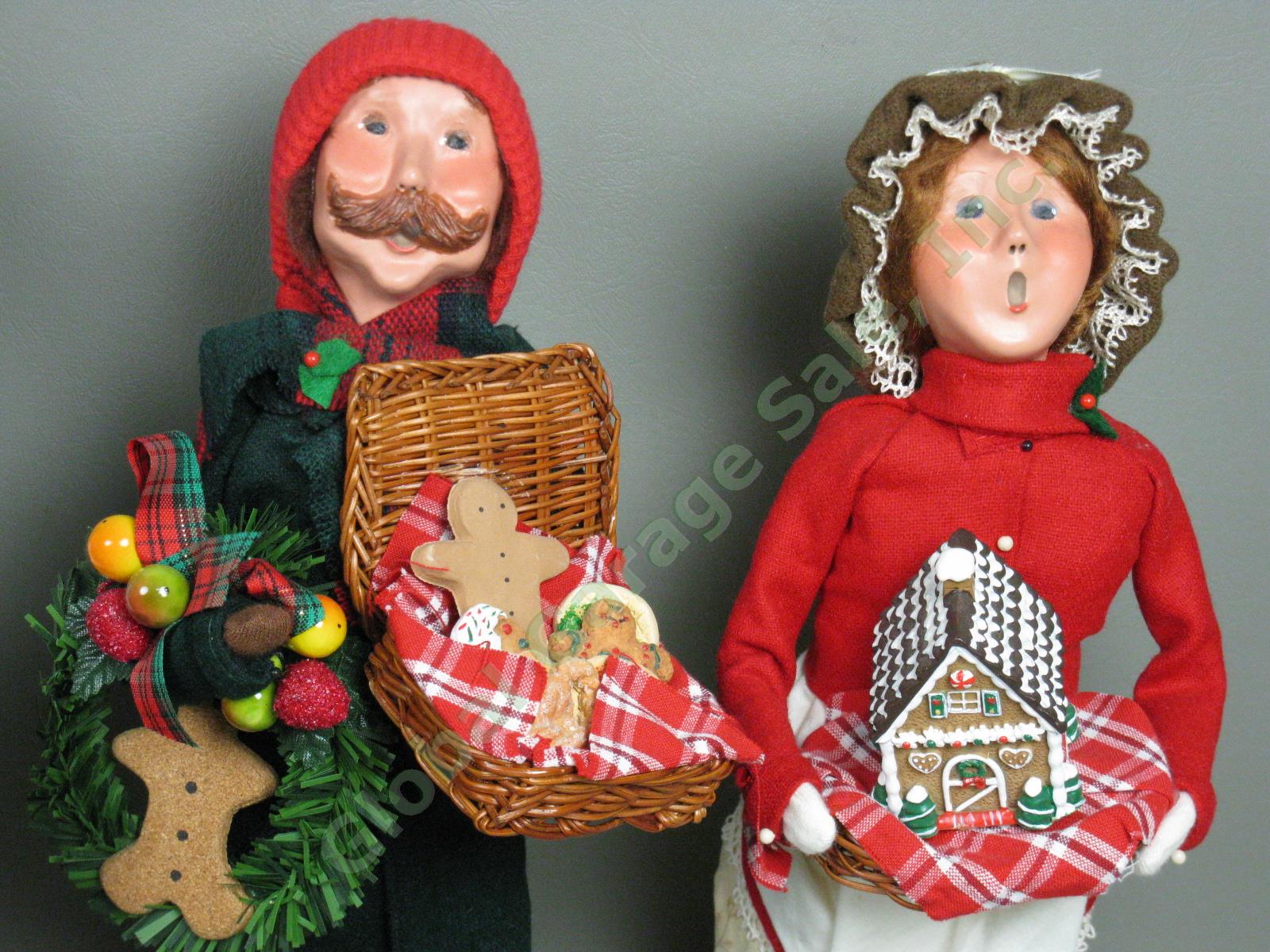 6 Byers Choice Carolers Lot Traditional Man Woman Grandparent Turkey Gingerbread 5