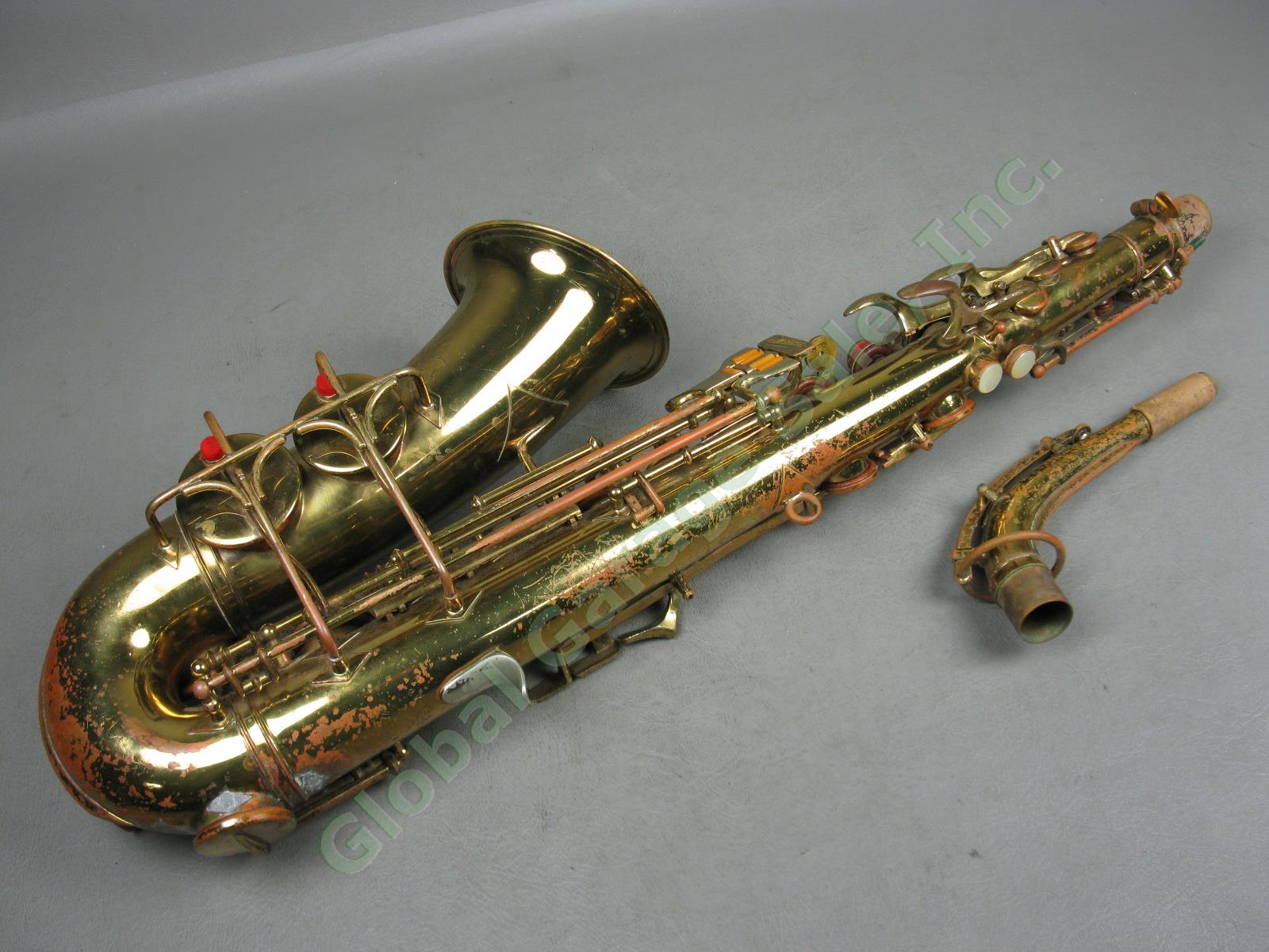 Buescher Aristocrat True-Tone Low-Pitch Saxophone Serial #276510 +Case Parts NR! 1
