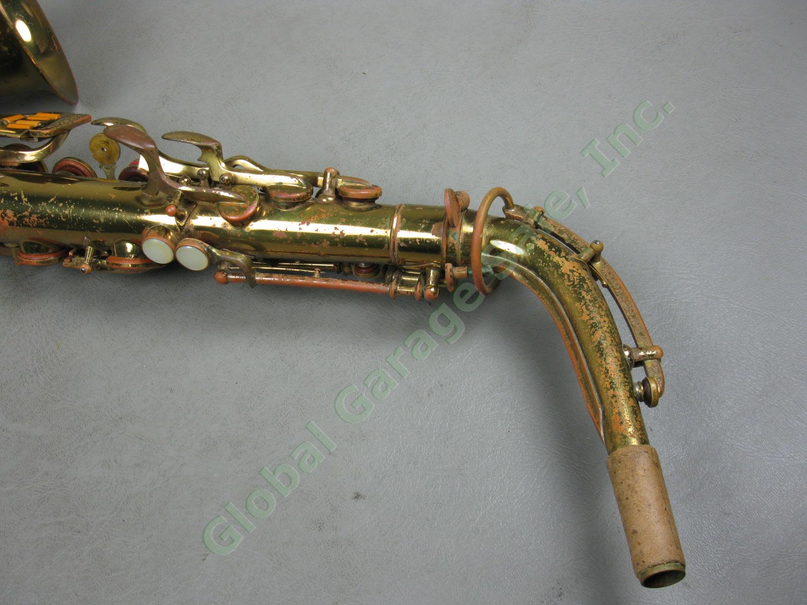 Buescher Aristocrat True-Tone Low-Pitch Saxophone Serial #276510 +Case Parts NR! 3