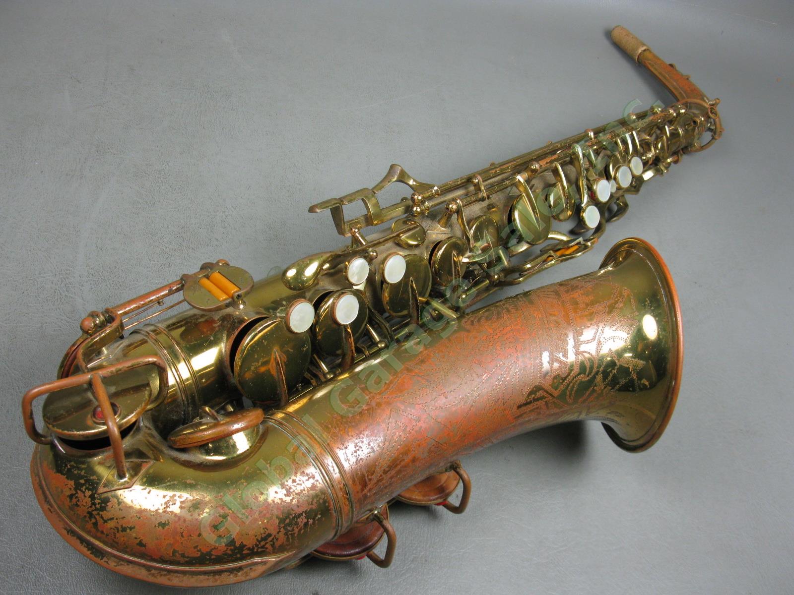 Buescher Aristocrat True-Tone Low-Pitch Saxophone Serial #276510 +Case Parts NR! 5