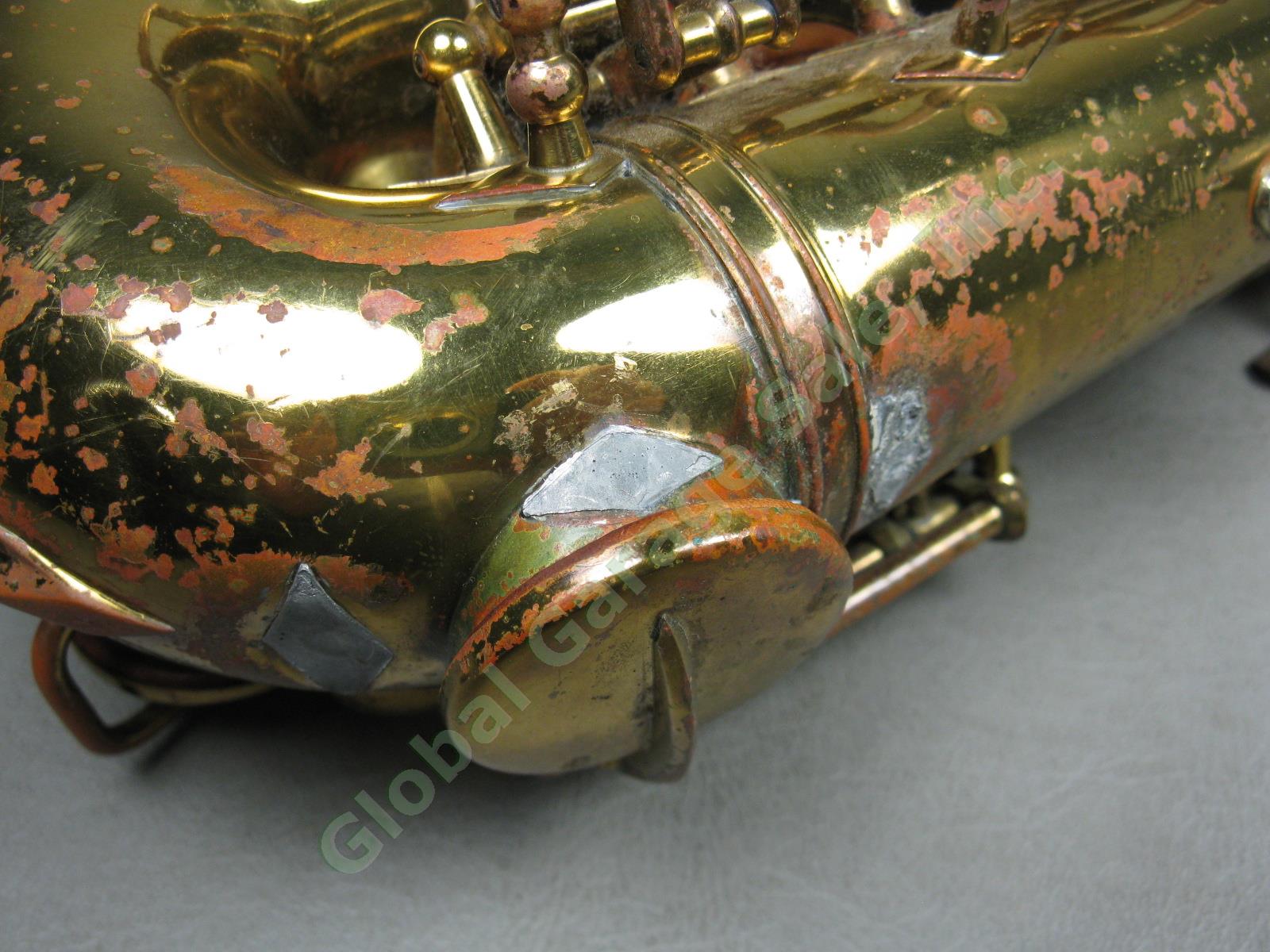 Buescher Aristocrat True-Tone Low-Pitch Saxophone Serial #276510 +Case Parts NR! 9