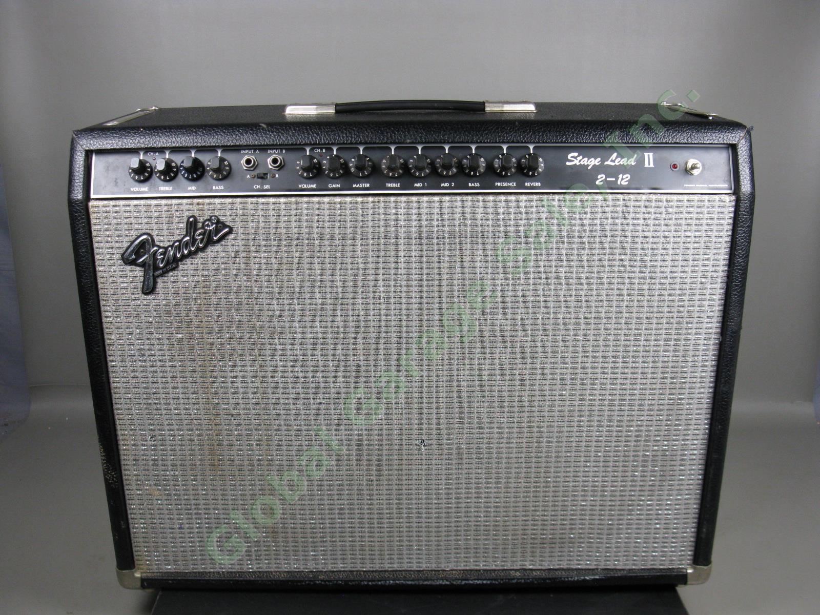 Vtg 1980s Fender Stage Lead II 2-12 100W Solid State Combo Guitar Amp Japan NR!!