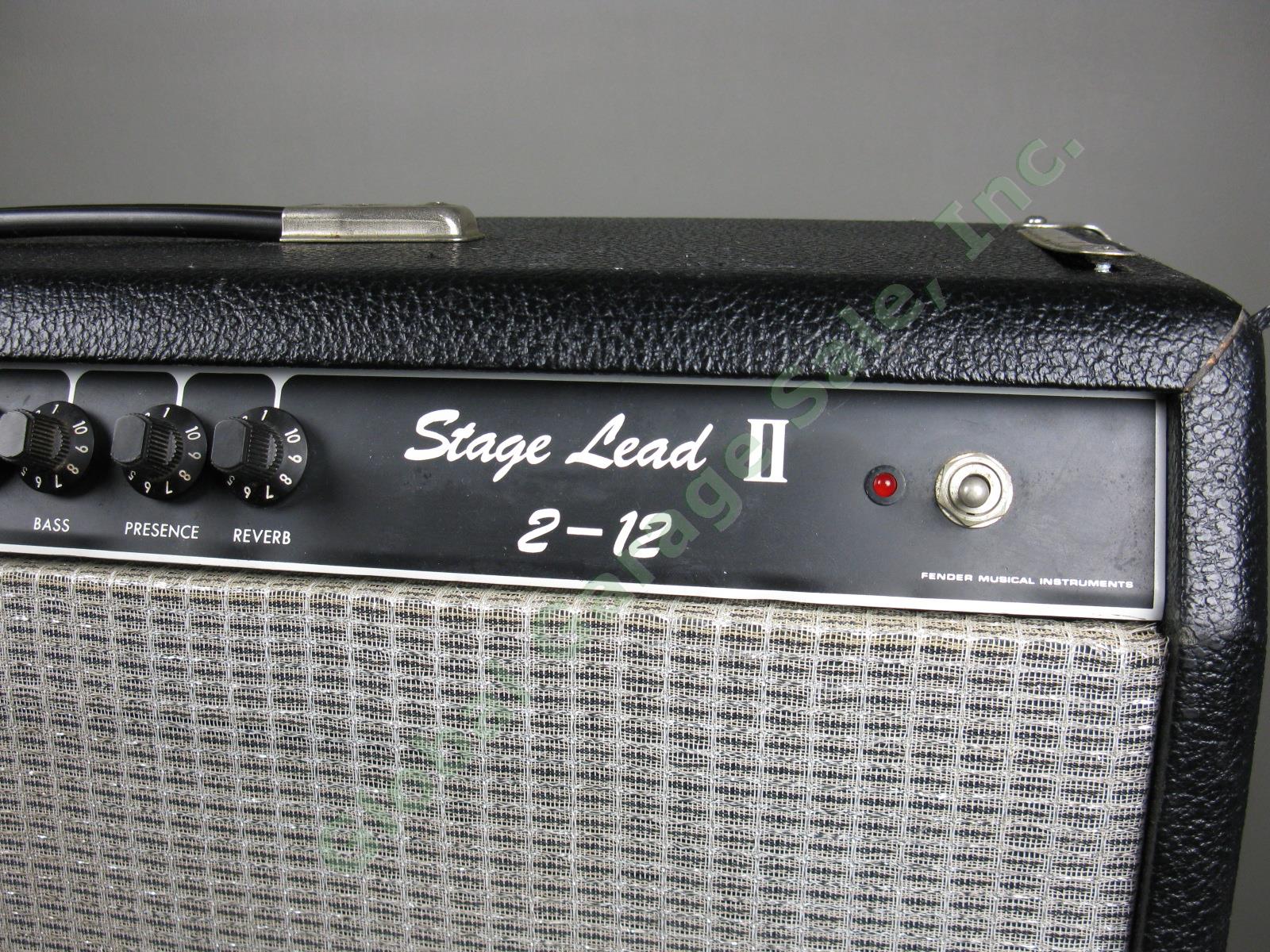 Vtg 1980s Fender Stage Lead II 2-12 100W Solid State Combo Guitar Amp Japan NR!! 2