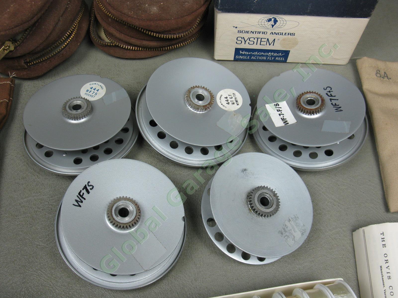 Reel Spool Part Lot Cortland 444 WF6F Nymph Tip WF7S Orvis Leader Pouches Cases+ 3