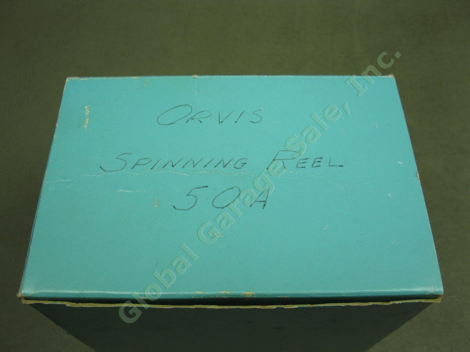 Vtg Orvis #50A Ultra Light Spinning Fishing Reel +Box Bag Paper Italy No Serial# 7