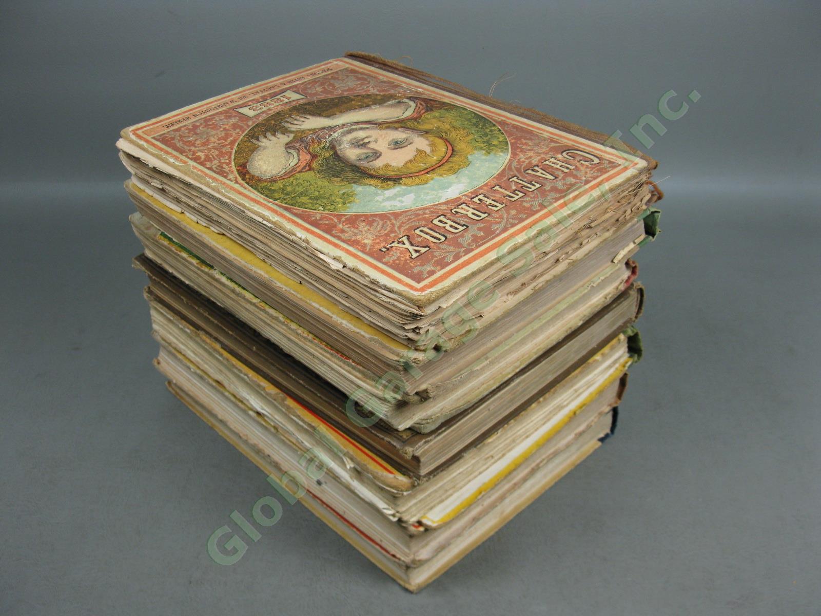 Rare Vtg Antique Chatterbox Kid Book Set Lot 1883 1899 1911 1912 1914 1917 1920 1