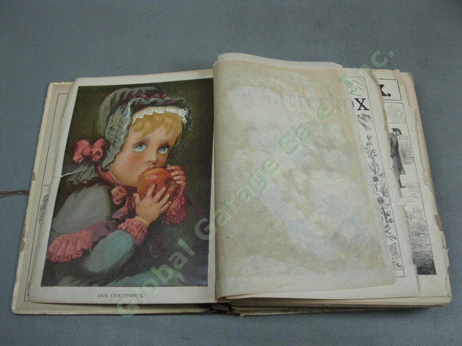 Rare Vtg Antique Chatterbox Kid Book Set Lot 1883 1899 1911 1912 1914 1917 1920 8
