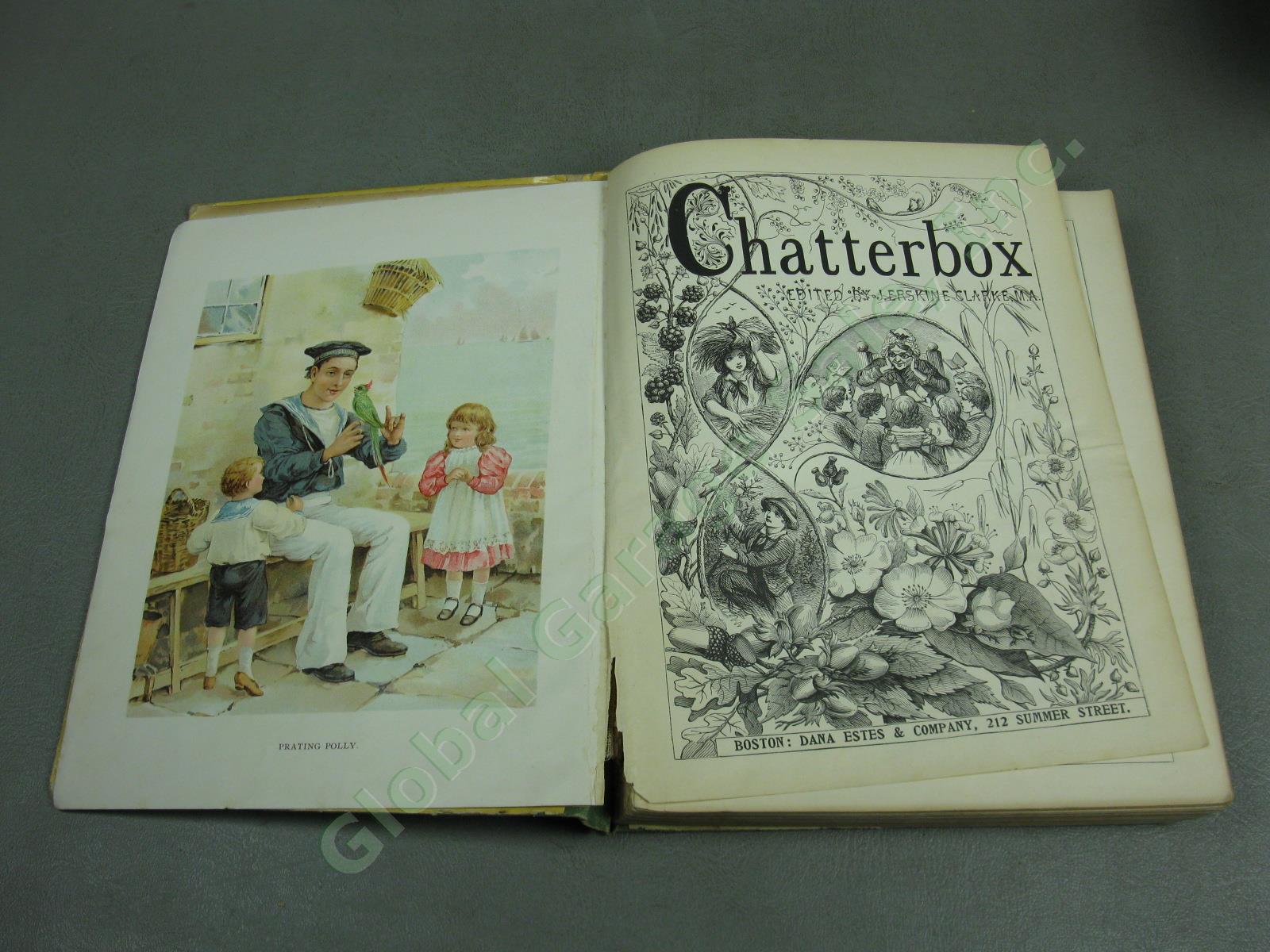 Rare Vtg Antique Chatterbox Kid Book Set Lot 1883 1899 1911 1912 1914 1917 1920 9