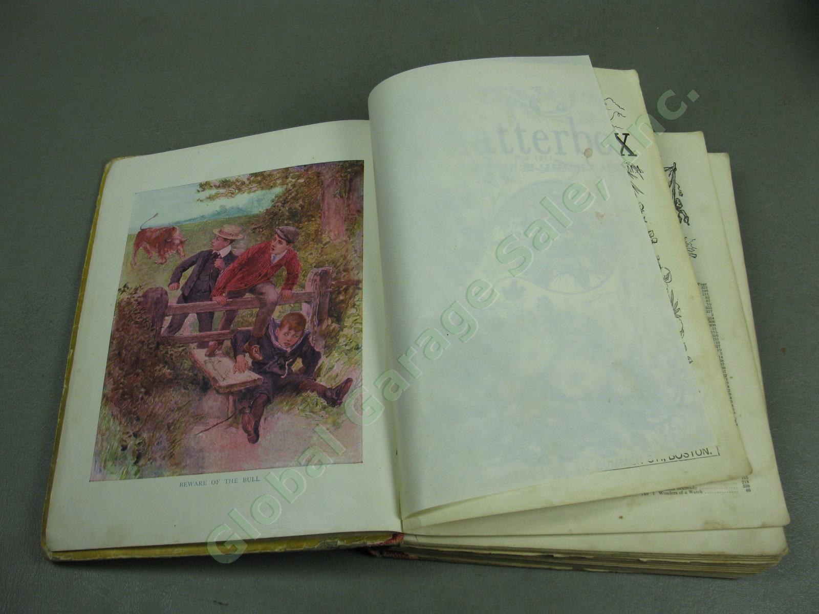 Rare Vtg Antique Chatterbox Kid Book Set Lot 1883 1899 1911 1912 1914 1917 1920 10