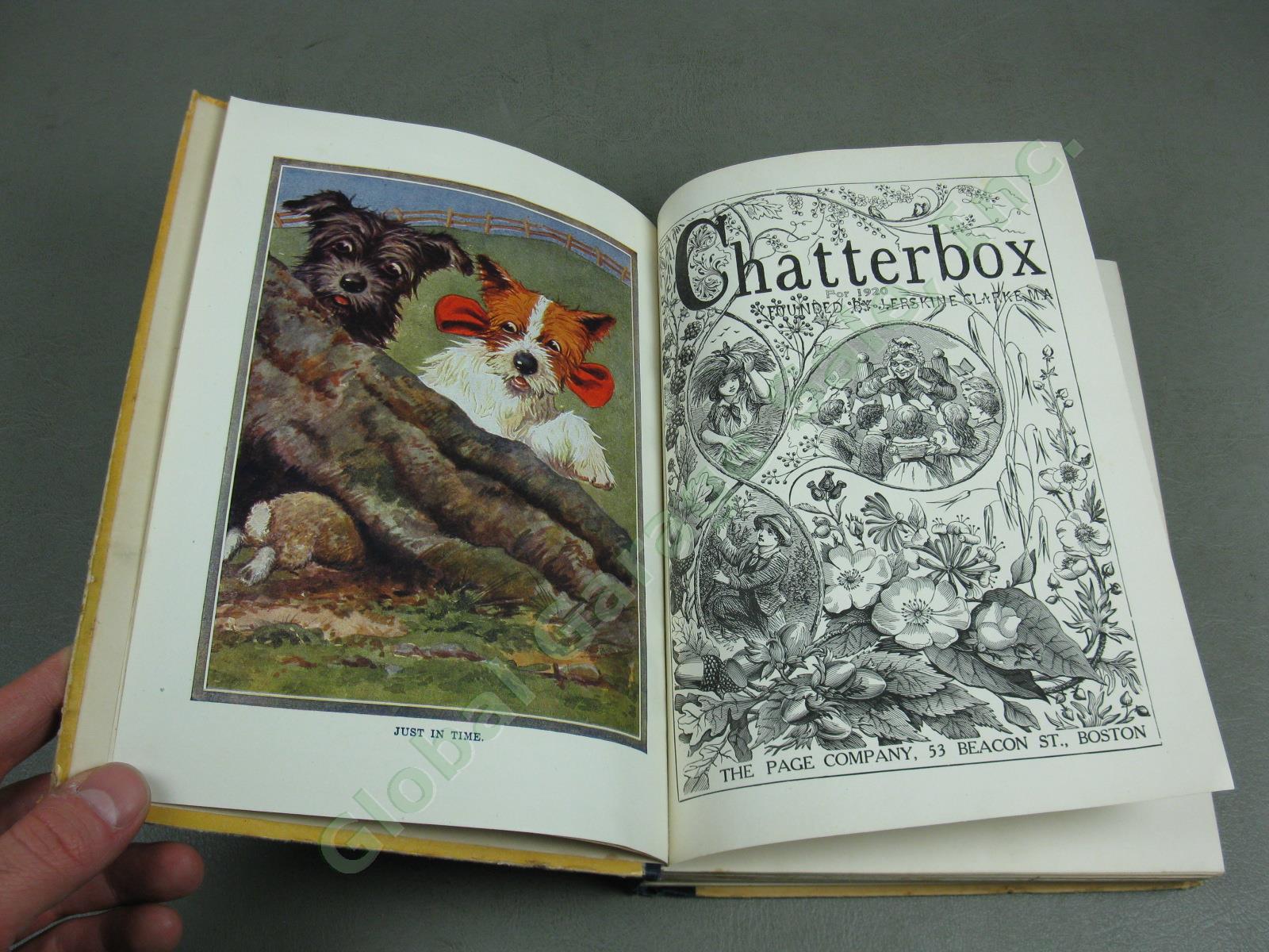 Rare Vtg Antique Chatterbox Kid Book Set Lot 1883 1899 1911 1912 1914 1917 1920 14