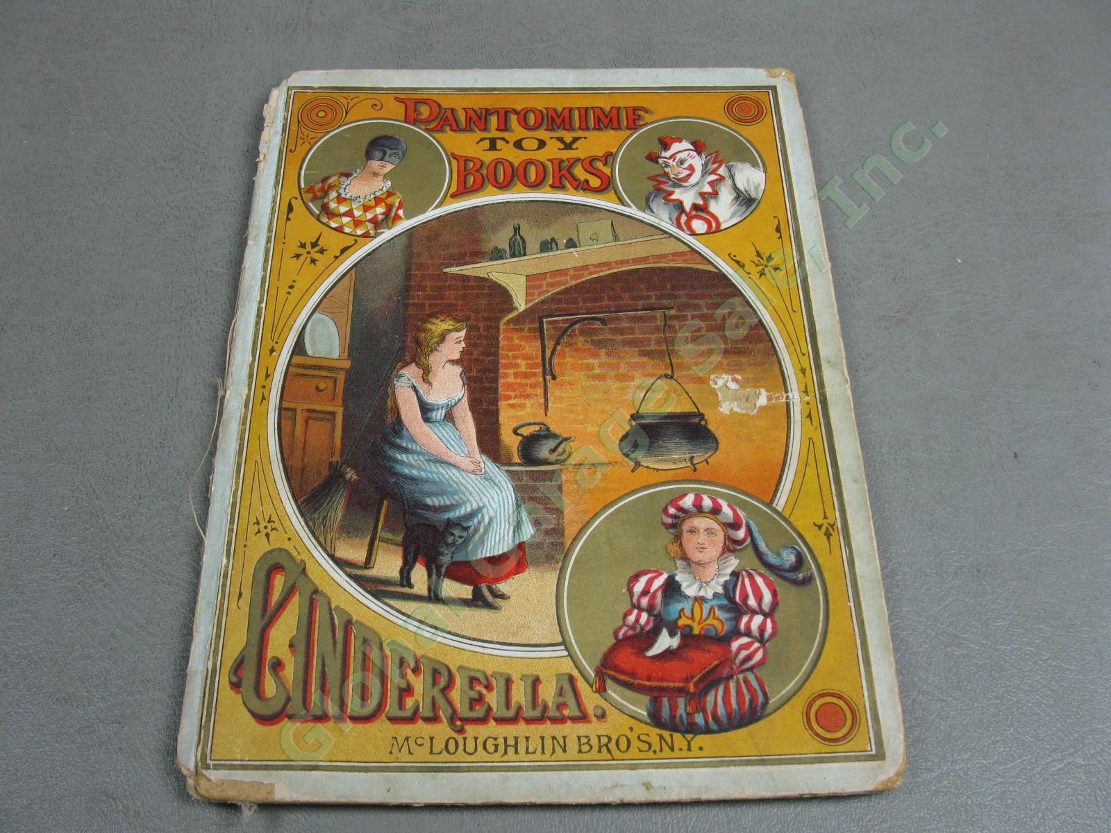 1870s Antique Pop Up Pantomime Toy Kids Book Cinderella The Little Glass Slipper