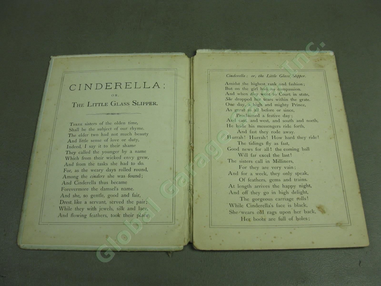 1870s Antique Pop Up Pantomime Toy Kids Book Cinderella The Little Glass Slipper 2