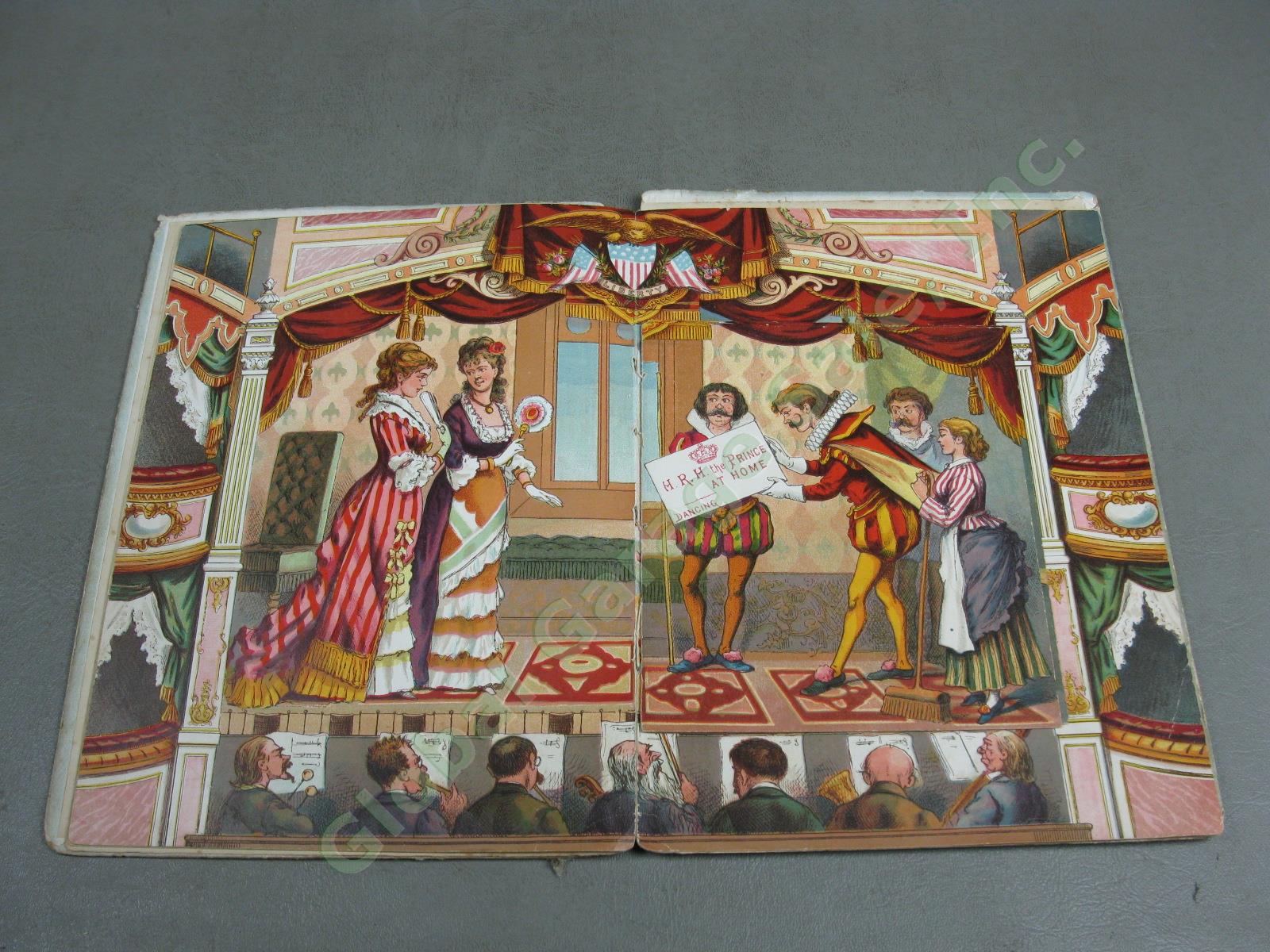 1870s Antique Pop Up Pantomime Toy Kids Book Cinderella The Little Glass Slipper 5