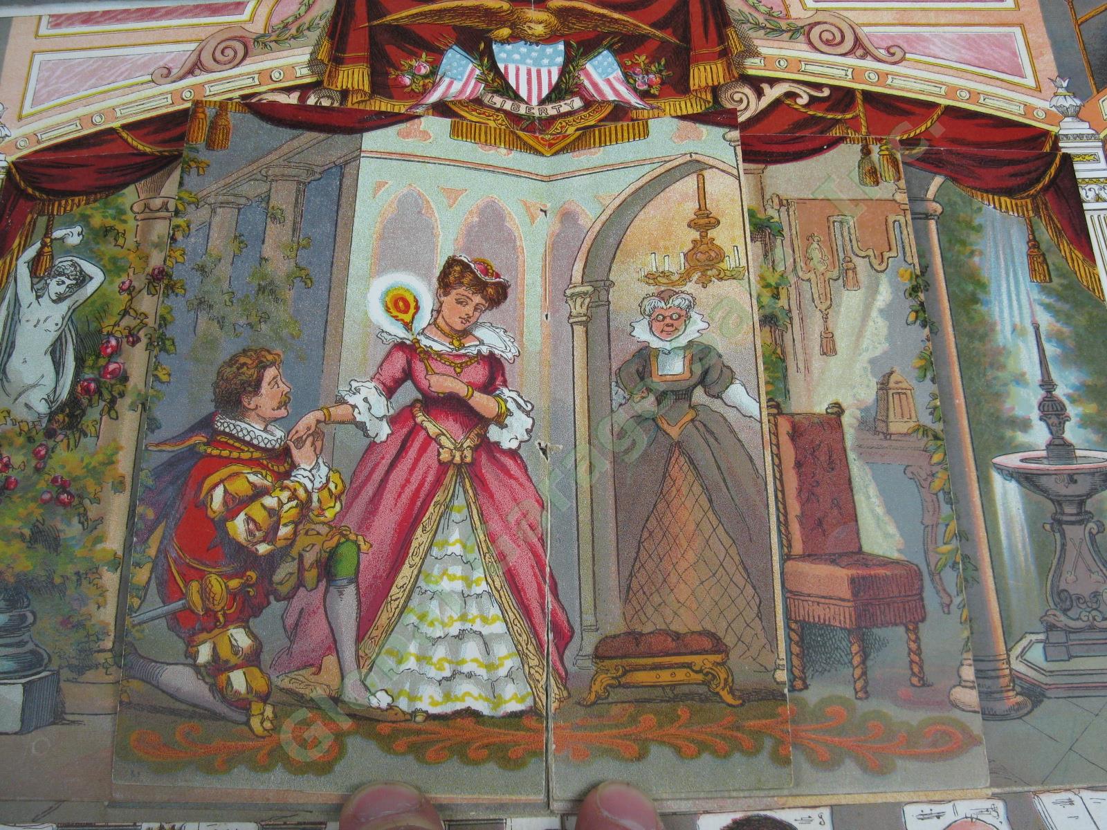 1870s Antique Pop Up Pantomime Toy Kids Book Cinderella The Little Glass Slipper 11
