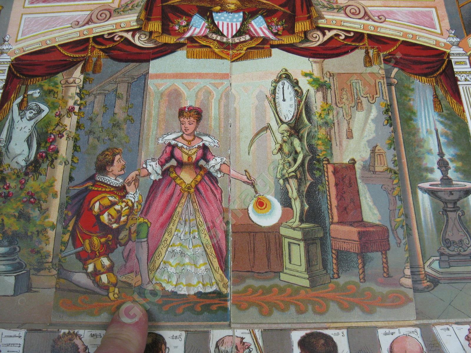 1870s Antique Pop Up Pantomime Toy Kids Book Cinderella The Little Glass Slipper 12