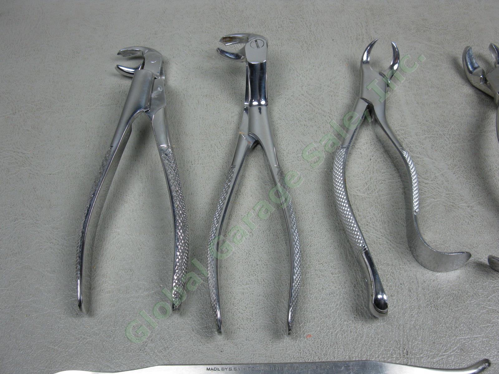 9 Dental Oral Surgery Hand Instrument Lot Forceps Scissors Hu-Friedy Clev-Dent + 1
