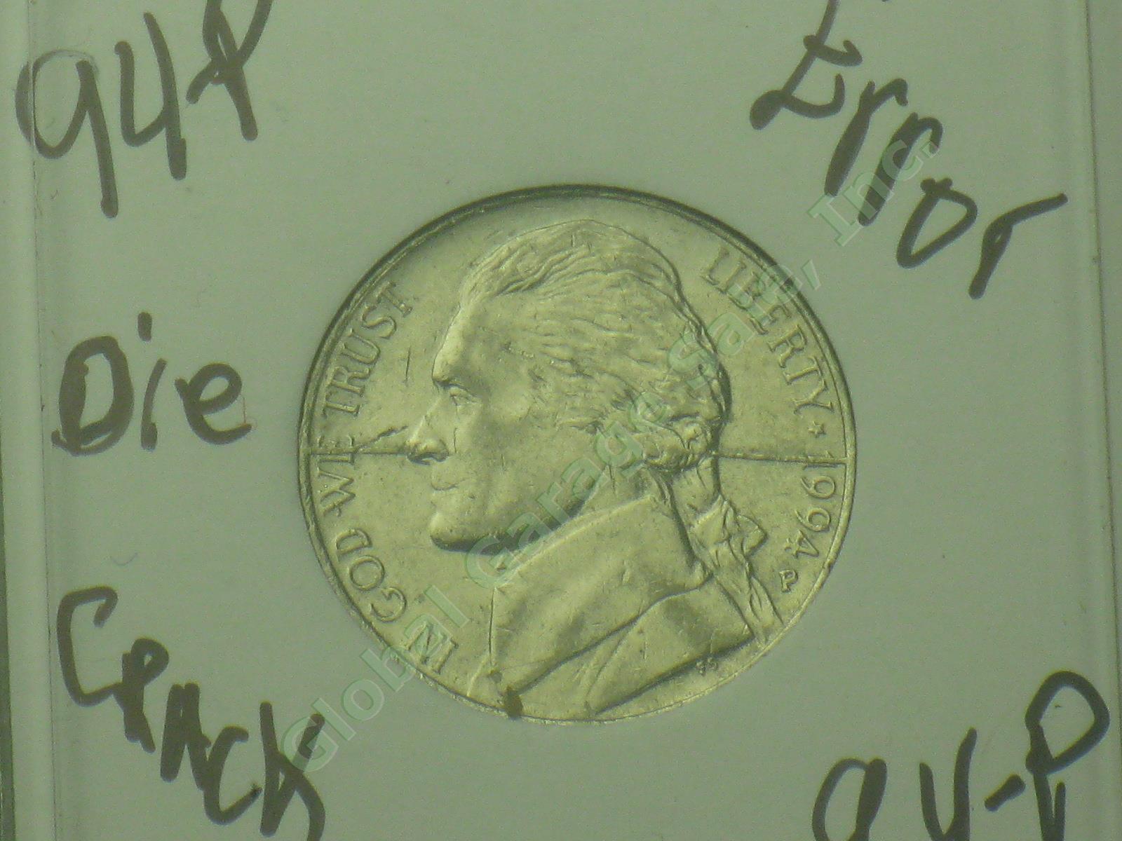 19 Jefferson Nickel Mint Errors Lot 1990s 2000s UNC Doubling Die Chips Blank ++ 5