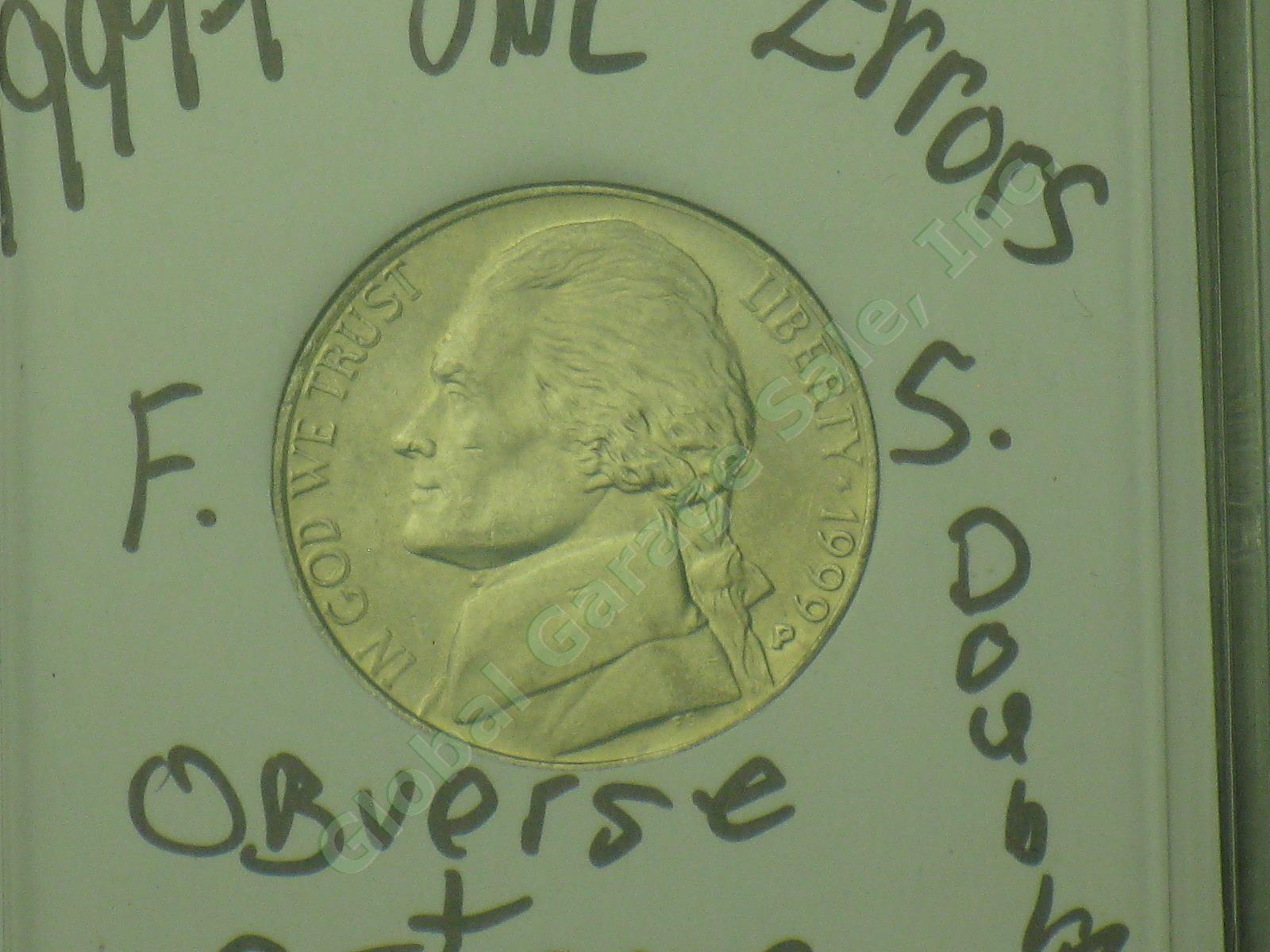 19 Jefferson Nickel Mint Errors Lot 1990s 2000s UNC Doubling Die Chips Blank ++ 19