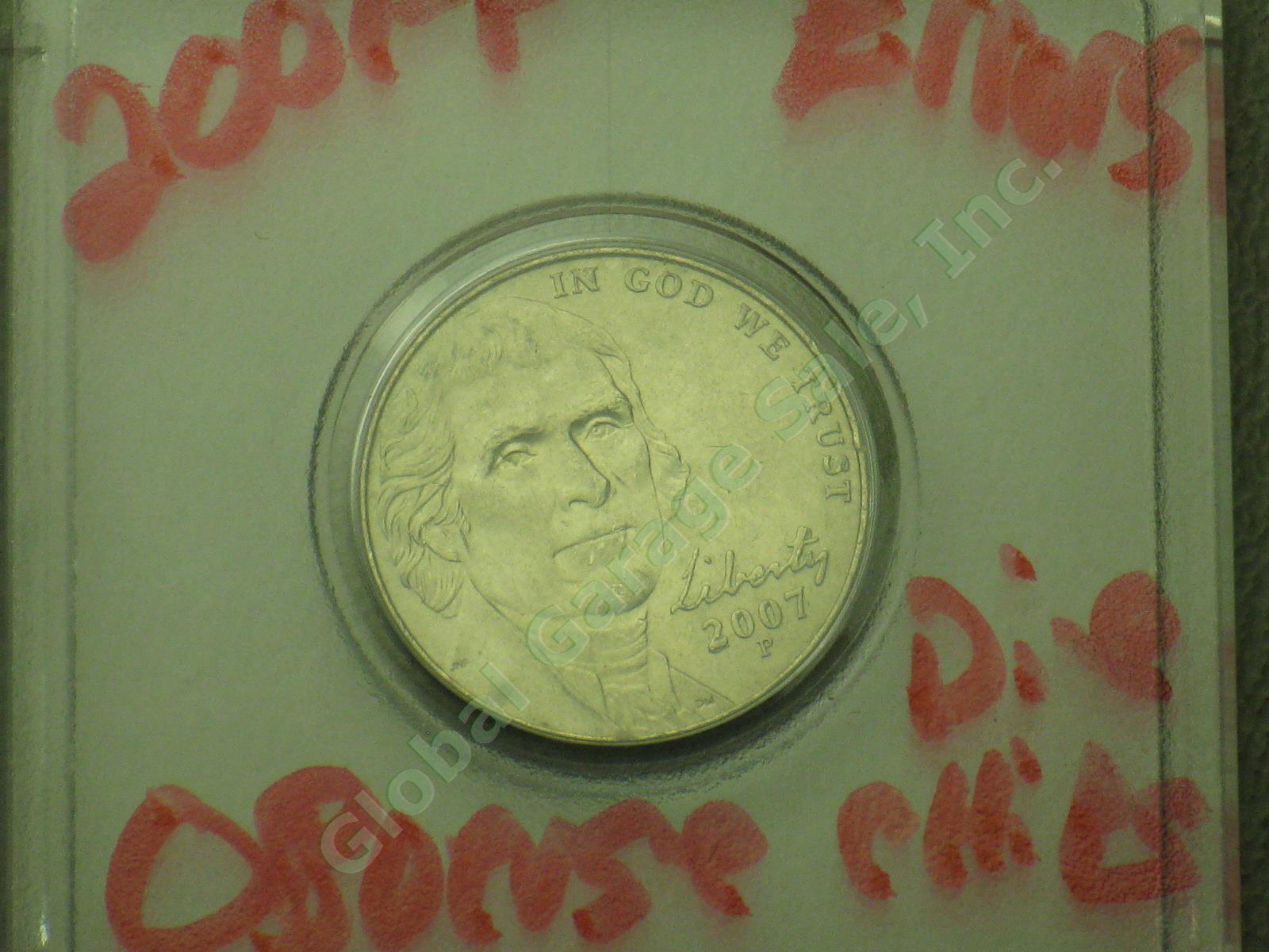 19 Jefferson Nickel Mint Errors Lot 1990s 2000s UNC Doubling Die Chips Blank ++ 37