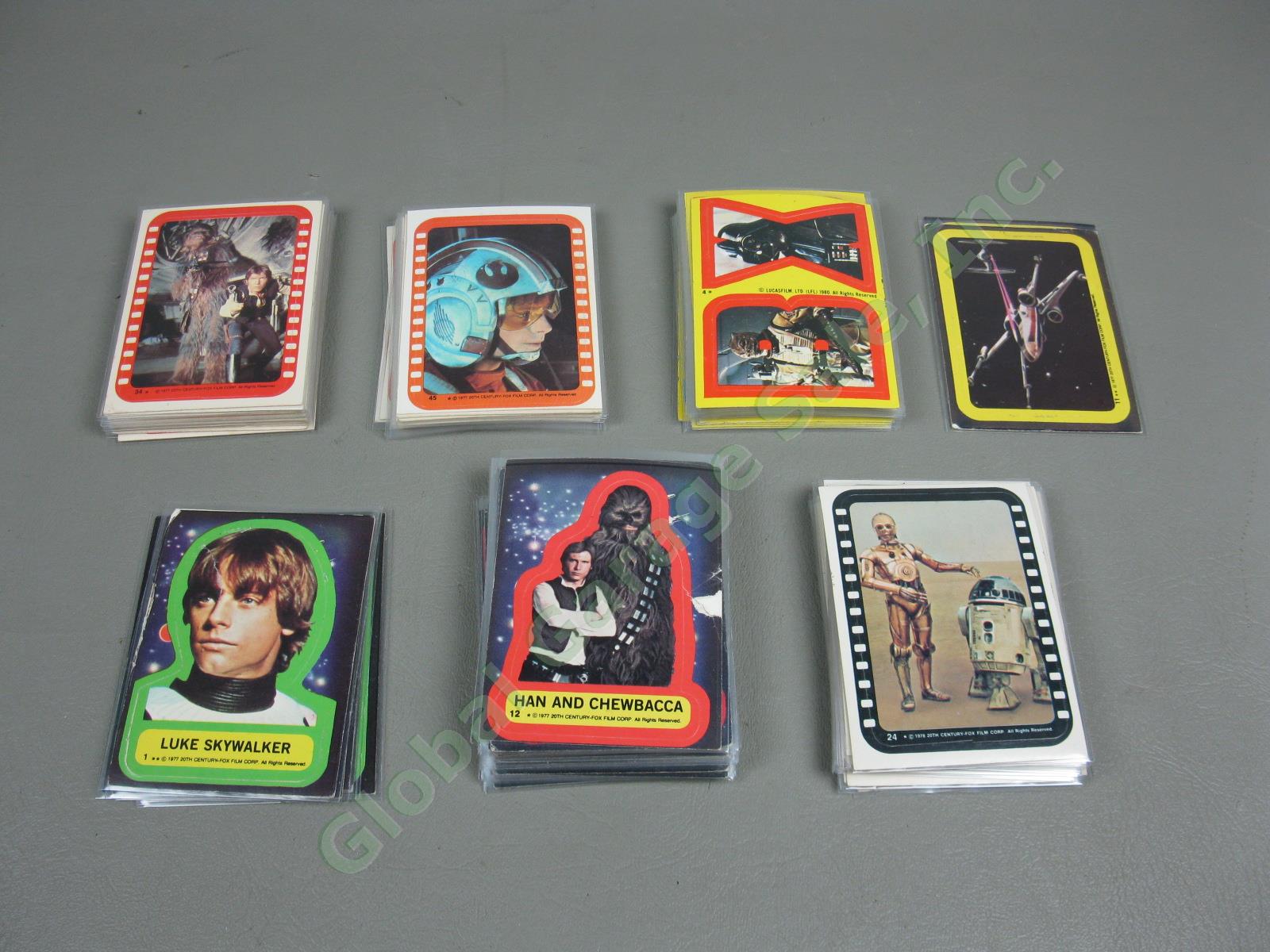121 Topps Star Wars Sticker Cards Lot 1977 Series 1 2 3 4 5 Empire Strikes Back