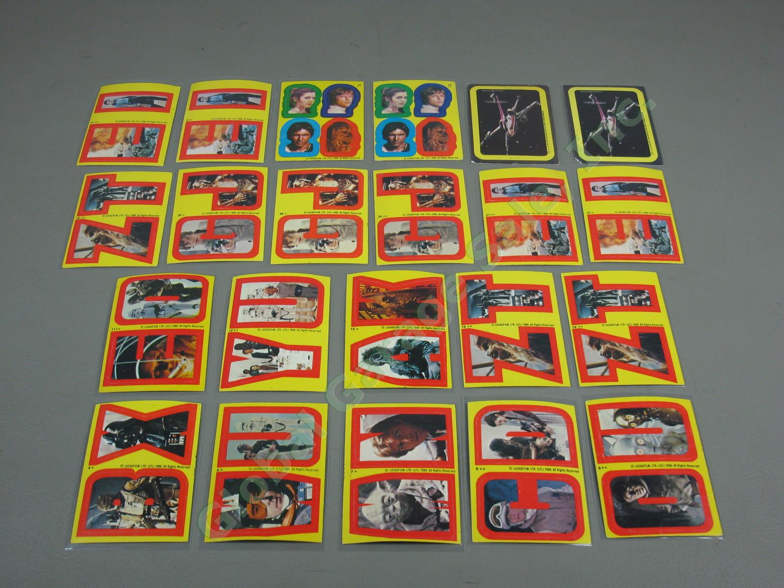 121 Topps Star Wars Sticker Cards Lot 1977 Series 1 2 3 4 5 Empire Strikes Back 6