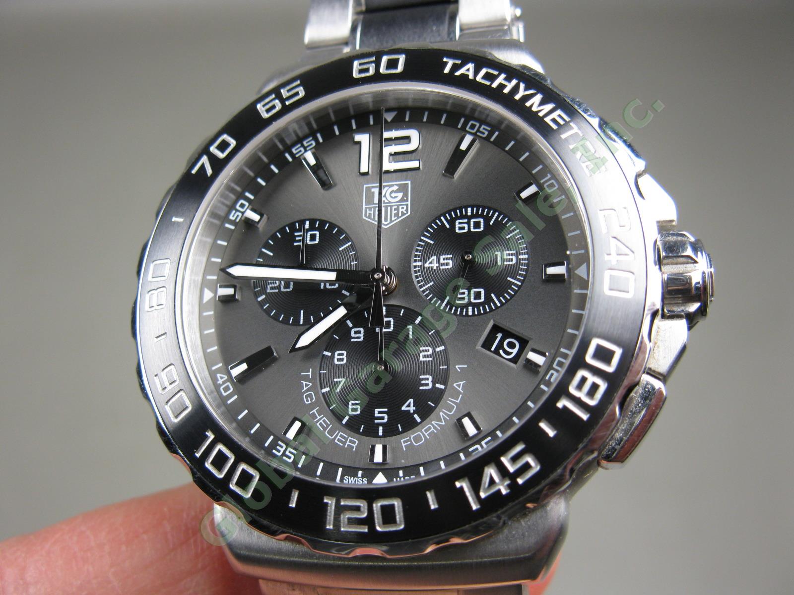Tag Heuer Formula 1 CAU1115 Grey Dial Ceramic Bezel Quartz Chronograph Watch Lot 2