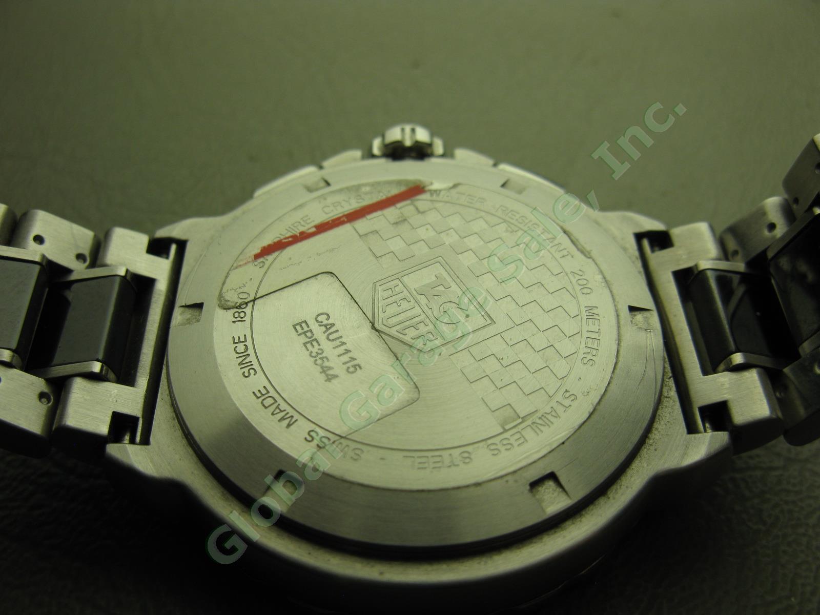 Tag Heuer Formula 1 CAU1115 Grey Dial Ceramic Bezel Quartz Chronograph Watch Lot 6