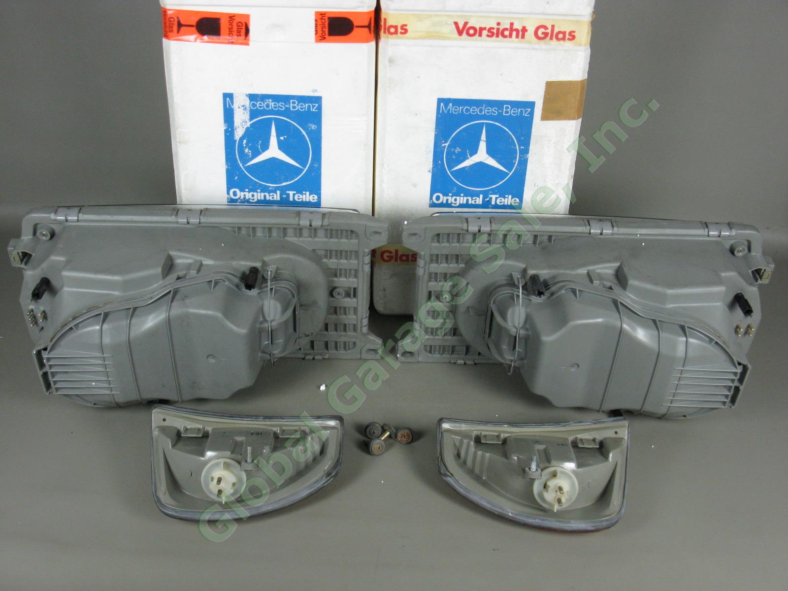 Vtg Mercedes Benz W123 OEM Hella Euro Headlights Left Right + Turn Signals EXC++ 3