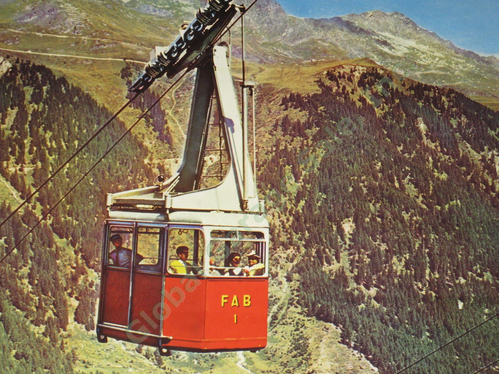 Vtg Original 1950 Swiss Travel Poster Airolo Ticino Switzerland Cable Car NO RES 3
