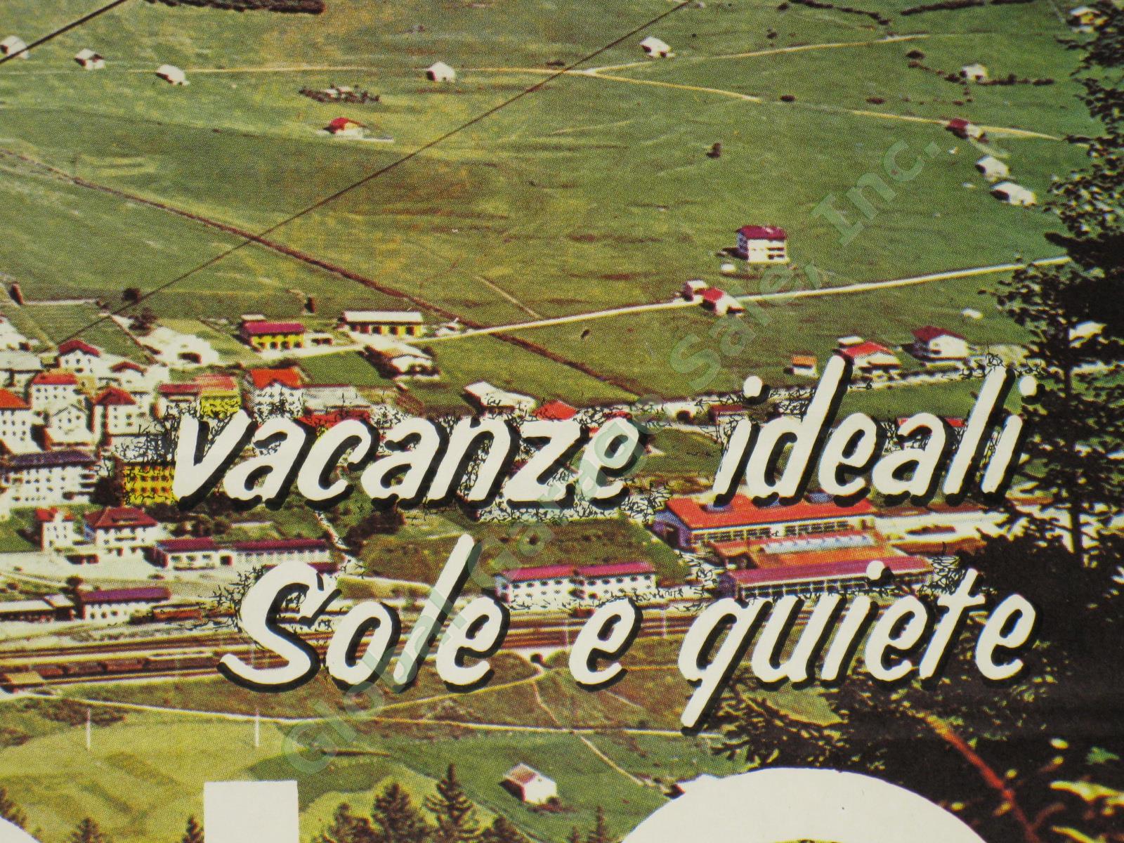 Vtg Original 1950 Swiss Travel Poster Airolo Ticino Switzerland Cable Car NO RES 4