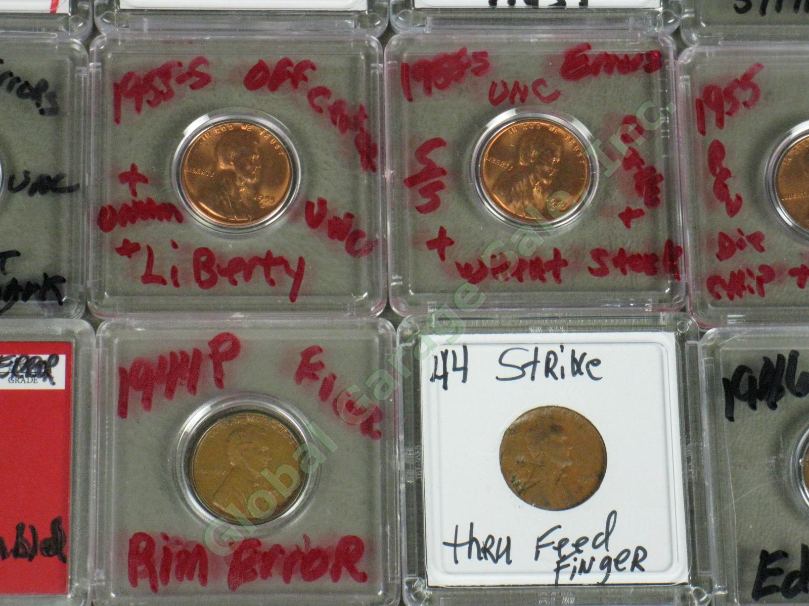 36 US Penny Mint Error Lot 12 UNC 1907 1917 1969-S ++ Doubles Die Cracks Wide AM 5