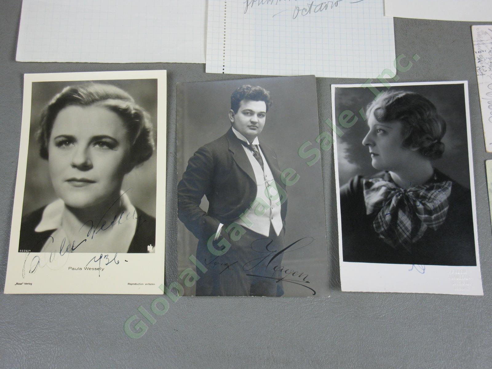 Vtg Antique 1930s Signed Photo Postcard Lot Opera Theatre Stars Vienna Austria 1