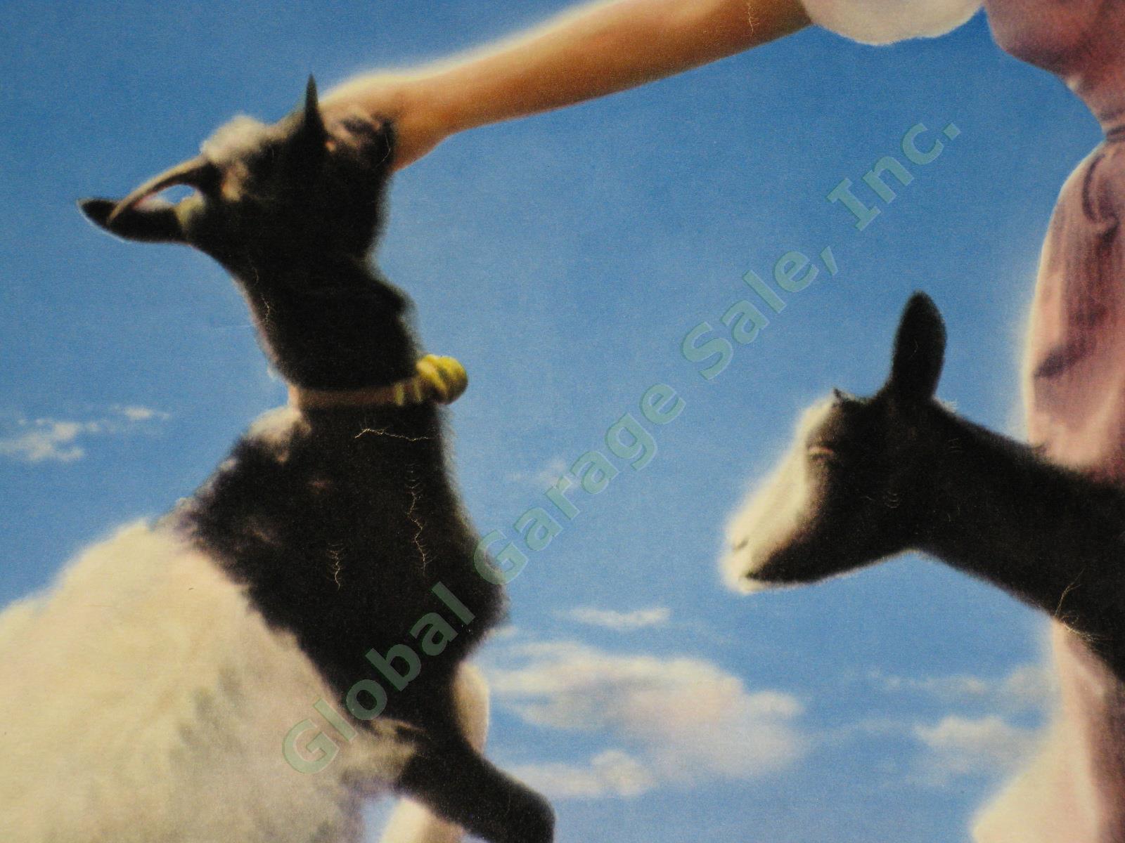 Vtg 1942 Swiss Travel Poster Berner Oberland Bernois Girl With Goats Switzerland 4