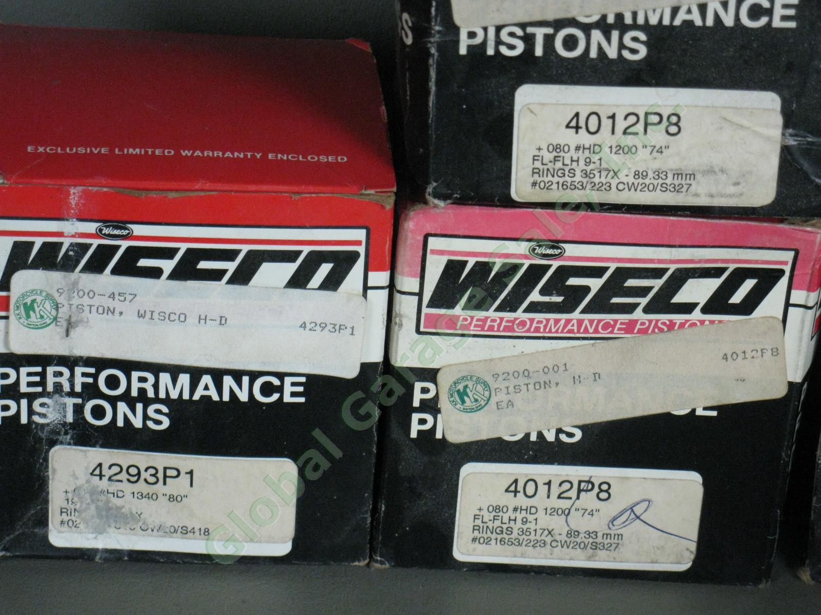13 NOS Vtg Harley Davidson Motorcycle Piston Kits Parts Lot Wiseco 4012P3 4012P8 3