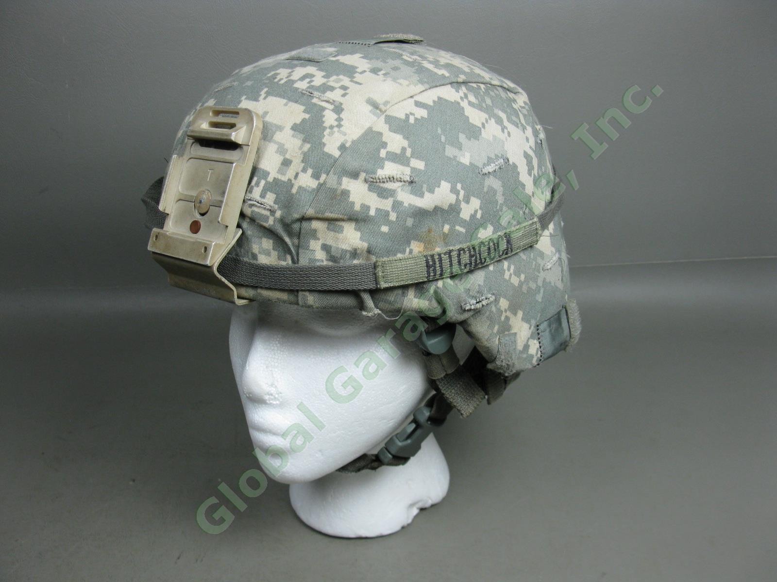 Gentex US Army Military Advanced Combat Helmet ACH Kevlar Ballistic + Mount Pads