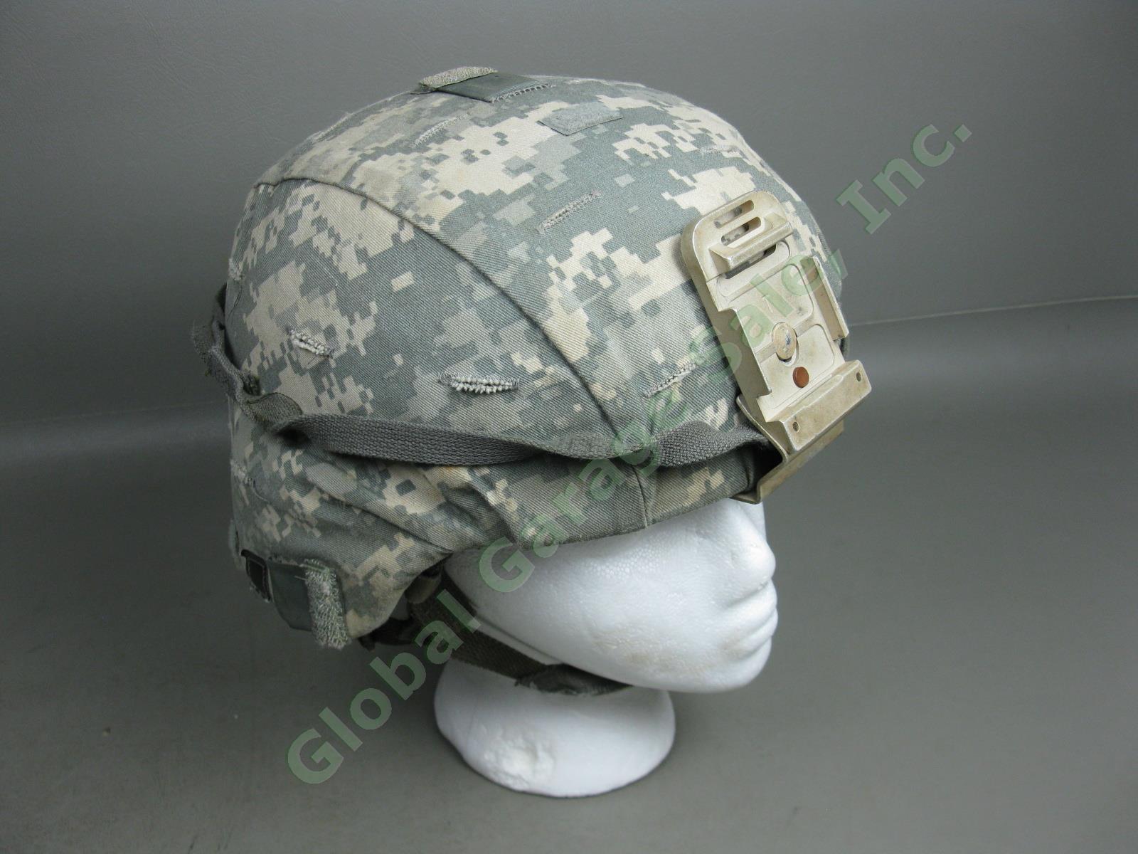 Gentex US Army Military Advanced Combat Helmet ACH Kevlar Ballistic + Mount Pads 1