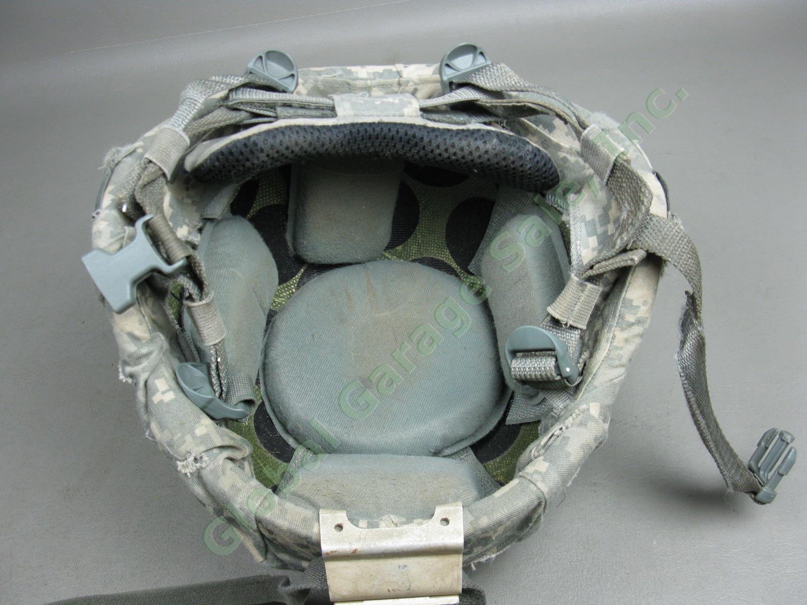 Gentex US Army Military Advanced Combat Helmet ACH Kevlar Ballistic + Mount Pads 4