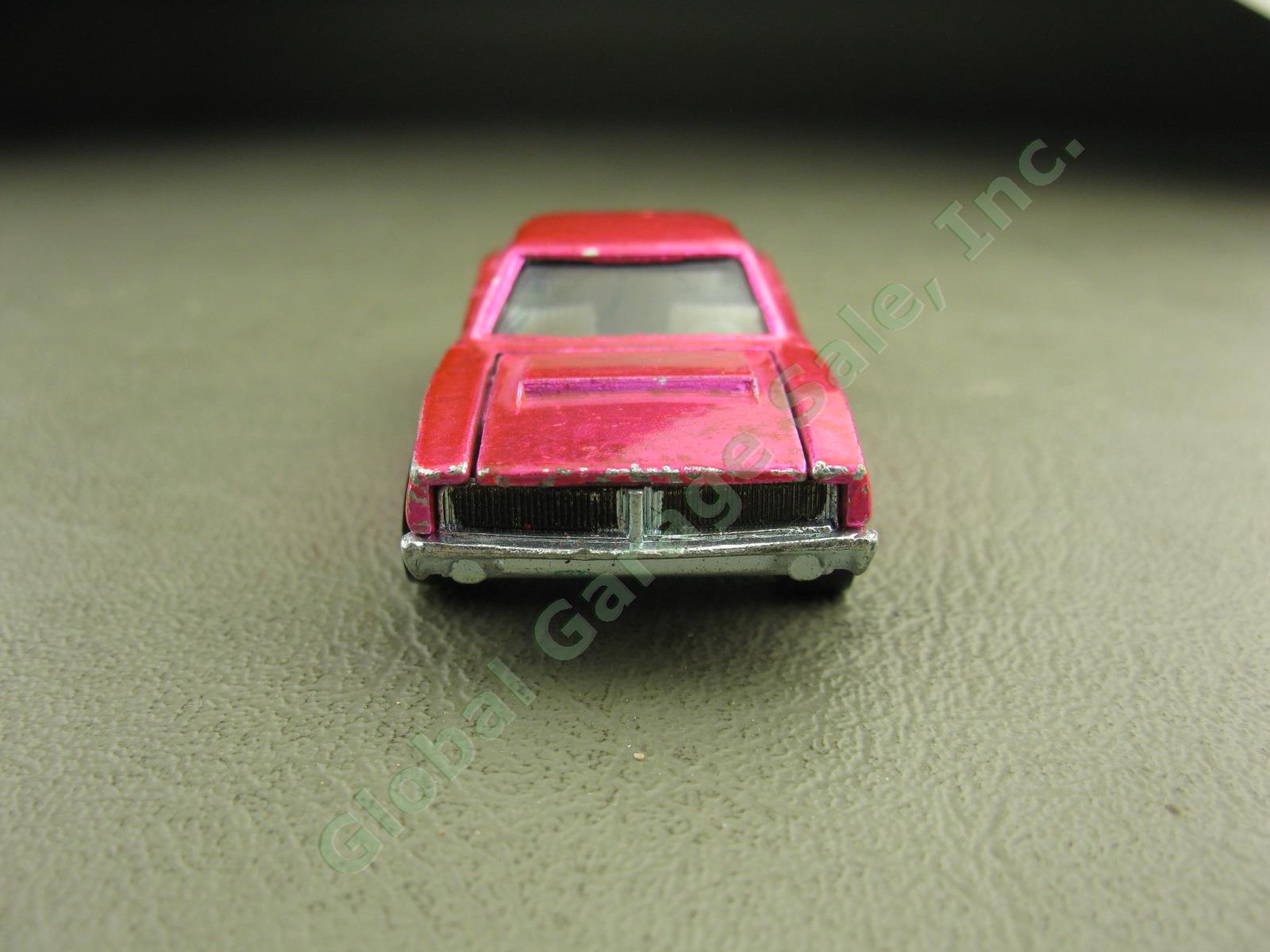 Vtg 1968 Hot Wheels Custom Dodge Charger Nuclear? Hot Pink Spectraflame USA Base 1