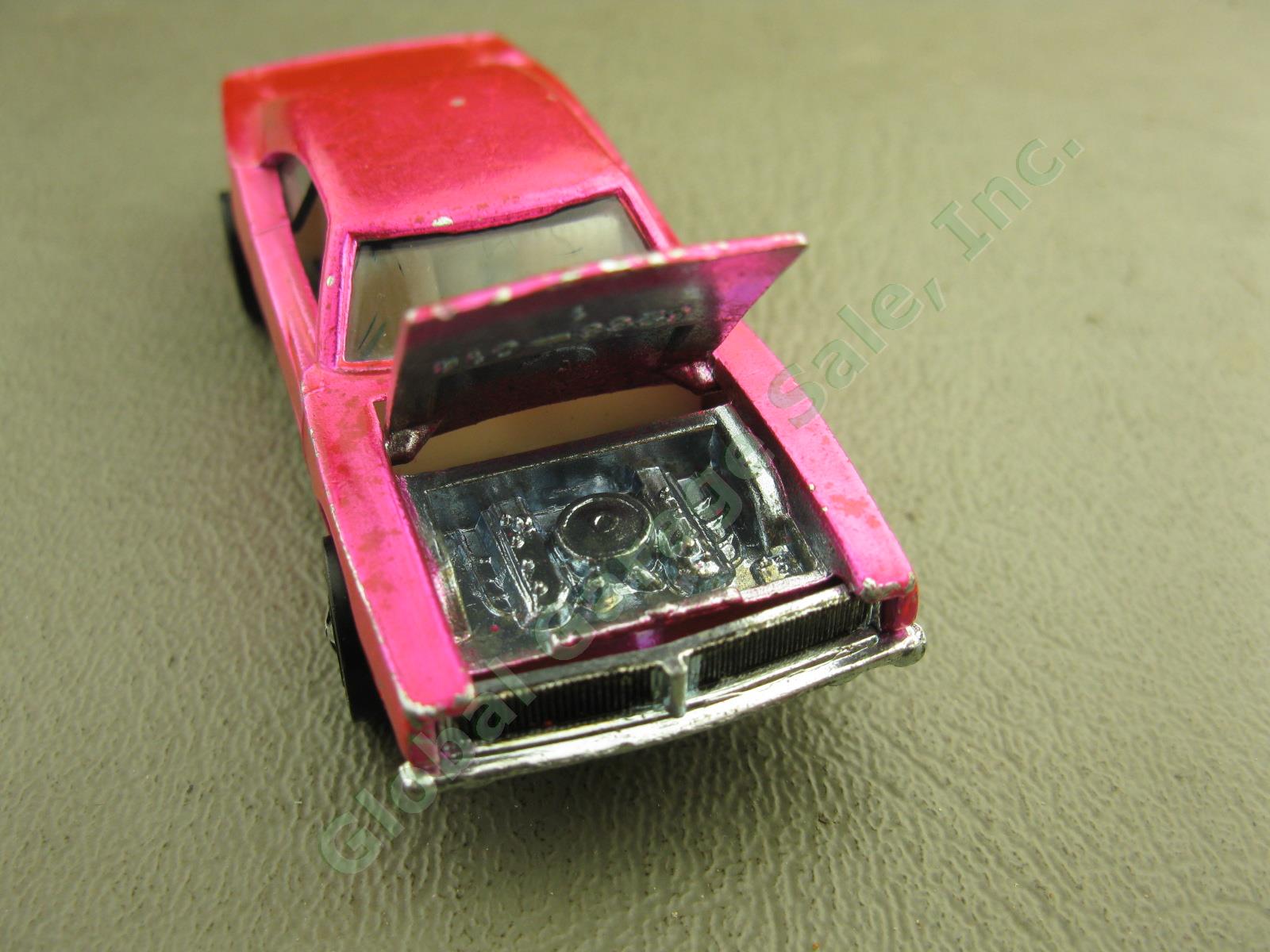 Vtg 1968 Hot Wheels Custom Dodge Charger Nuclear? Hot Pink Spectraflame USA Base 6