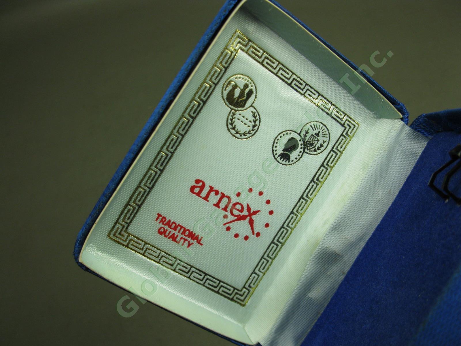 NOS Vtg Running Arnex Hunter Case 17J Jewel Incabloc Swiss Made Pocket Watch NR! 5