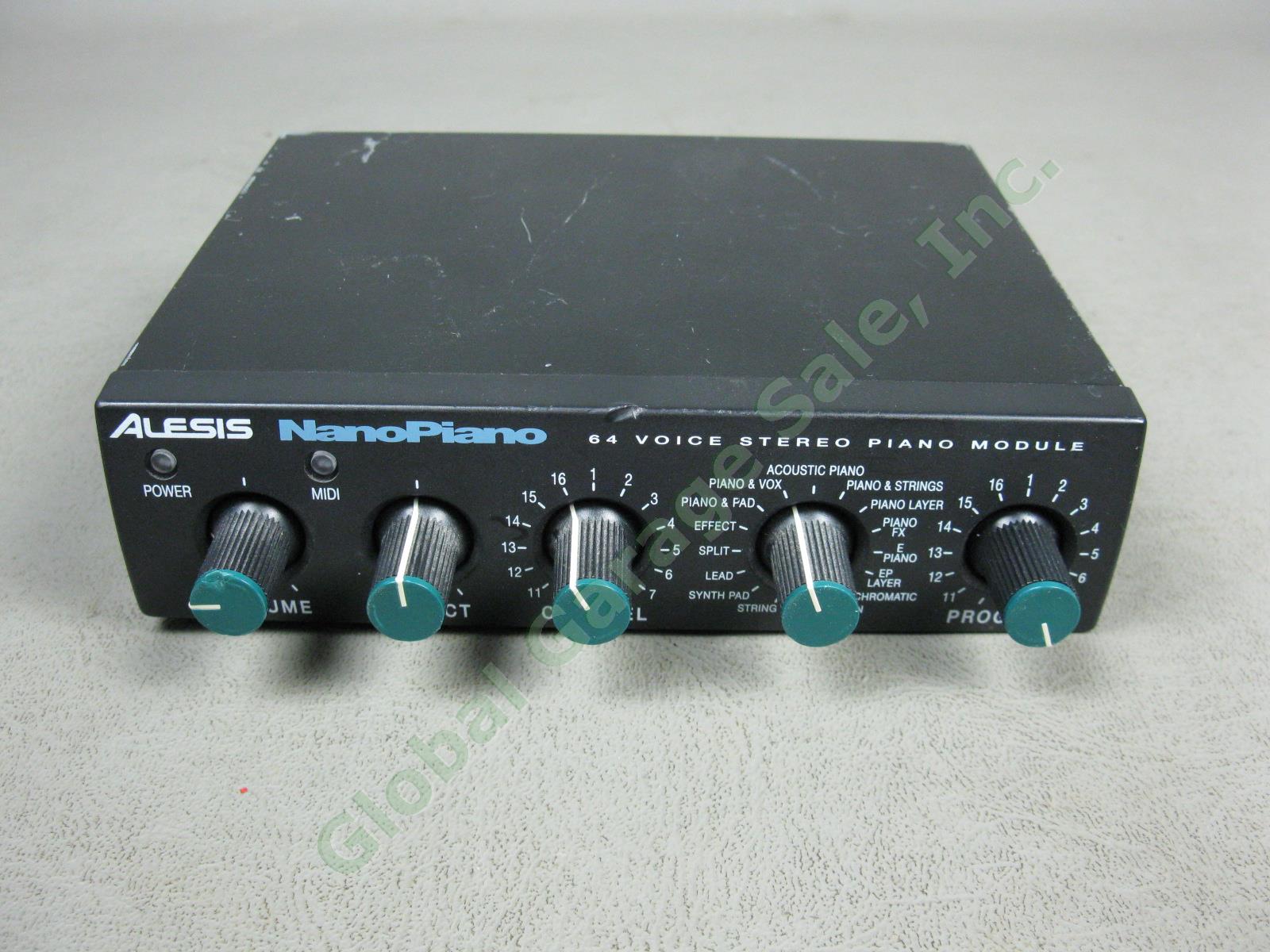 Alesis Nano Piano 64 Voice Stereo MIDI QS Keyboard Synth Module + AC Adapter Lot 1