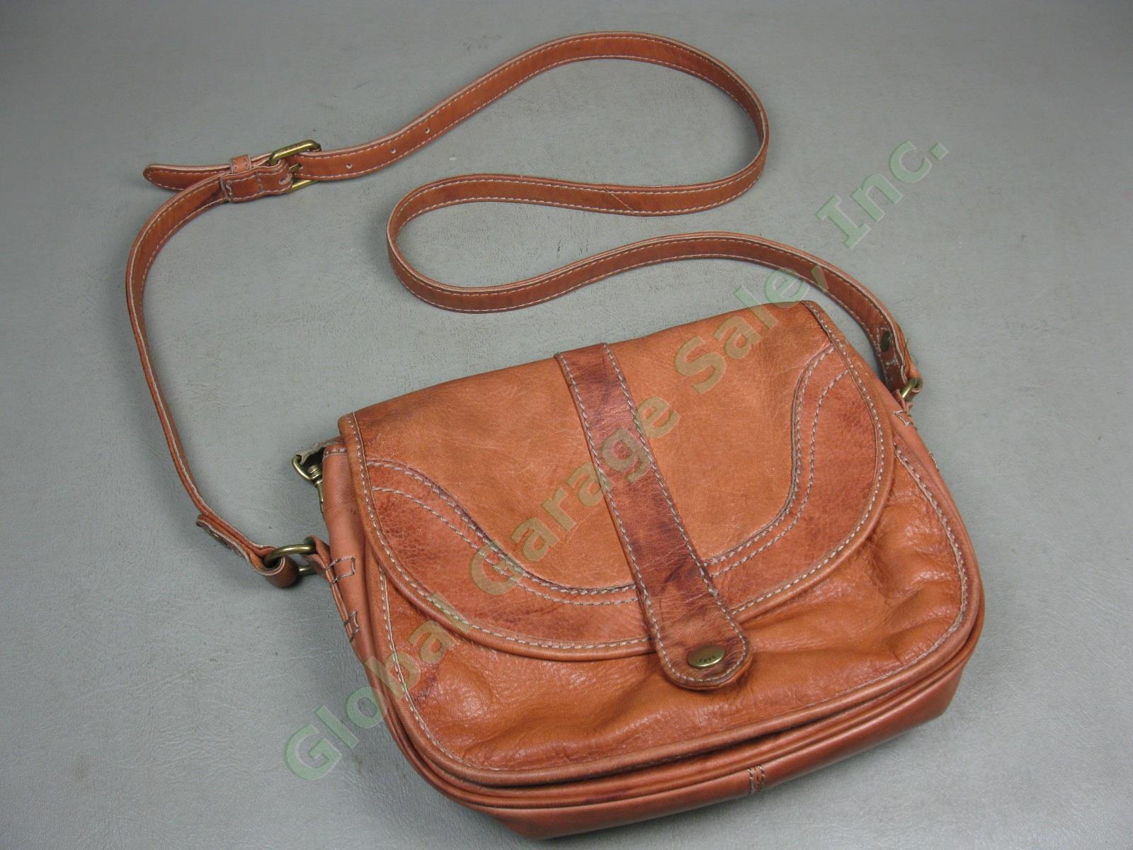 Frye Campus Saddle Cross Body Leather Handbag Clutch DB891 $298 Retail NORESERVE