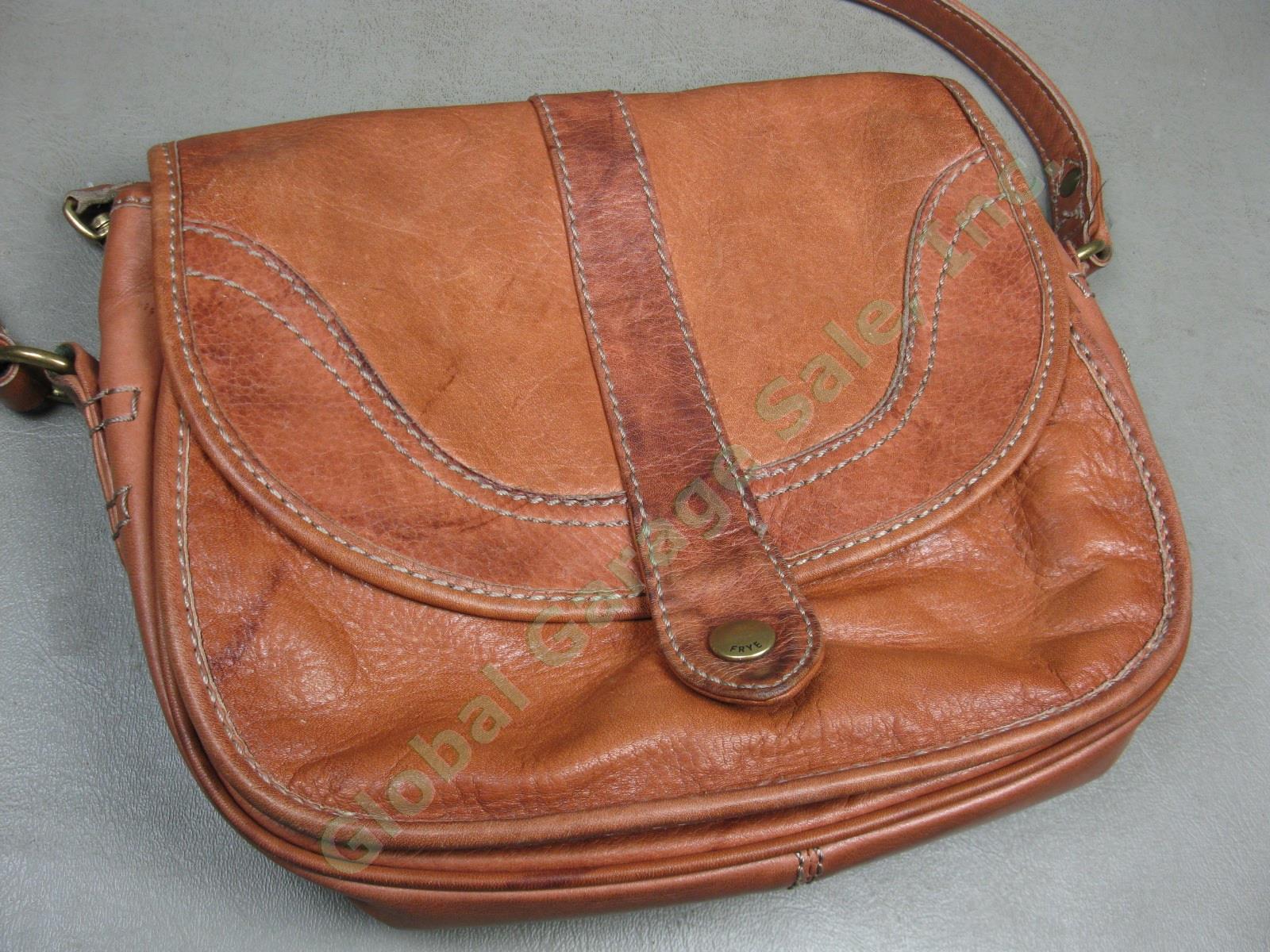 Frye Campus Saddle Cross Body Leather Handbag Clutch DB891 $298 Retail NORESERVE 1