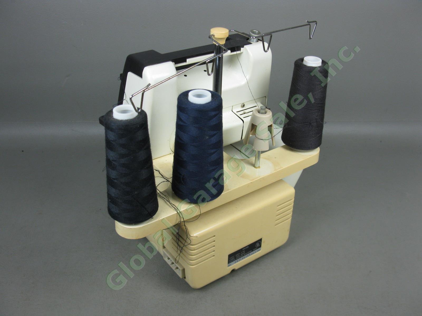 Husqvarna Huskylock 530 Overlock Serger Sewing Machine + Pedal Thread Bundle Lot 6