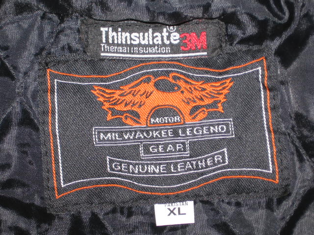 Leather Motorcycle Jacket Harley Davidson Thinsulate XL 5