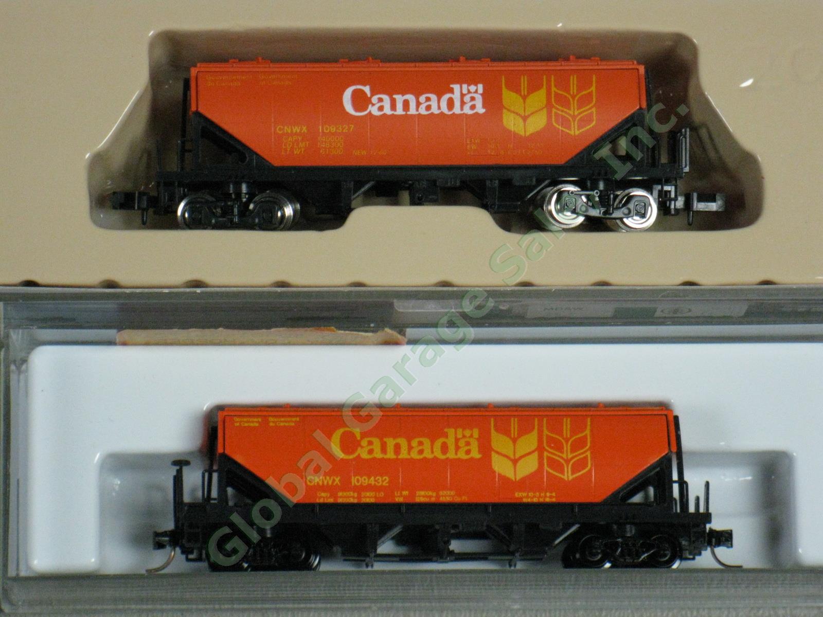 13 Con-Cor N Train Car Set Lot Caboose Tank Box Hopper Reefer CN C&O CNWX Shell 1