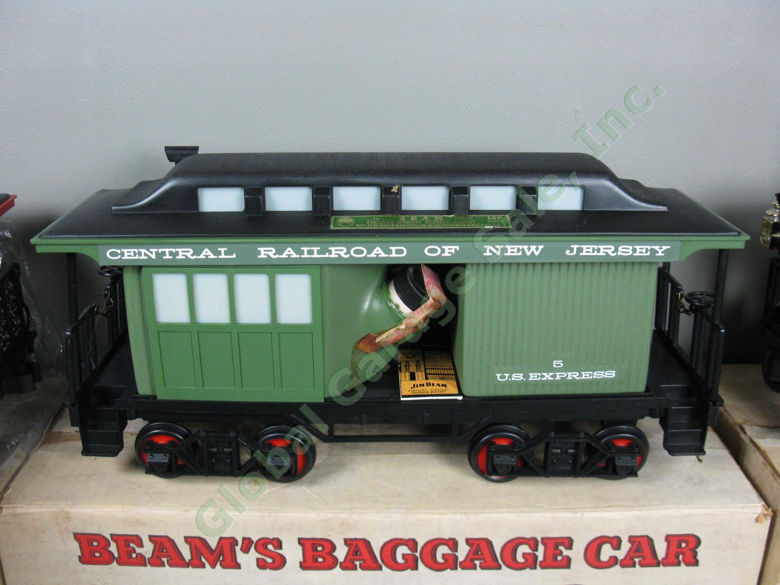 7 Vintage Jim Beam Whiskey Locomotive Train Engine Liquor Decanter Set Lot 5