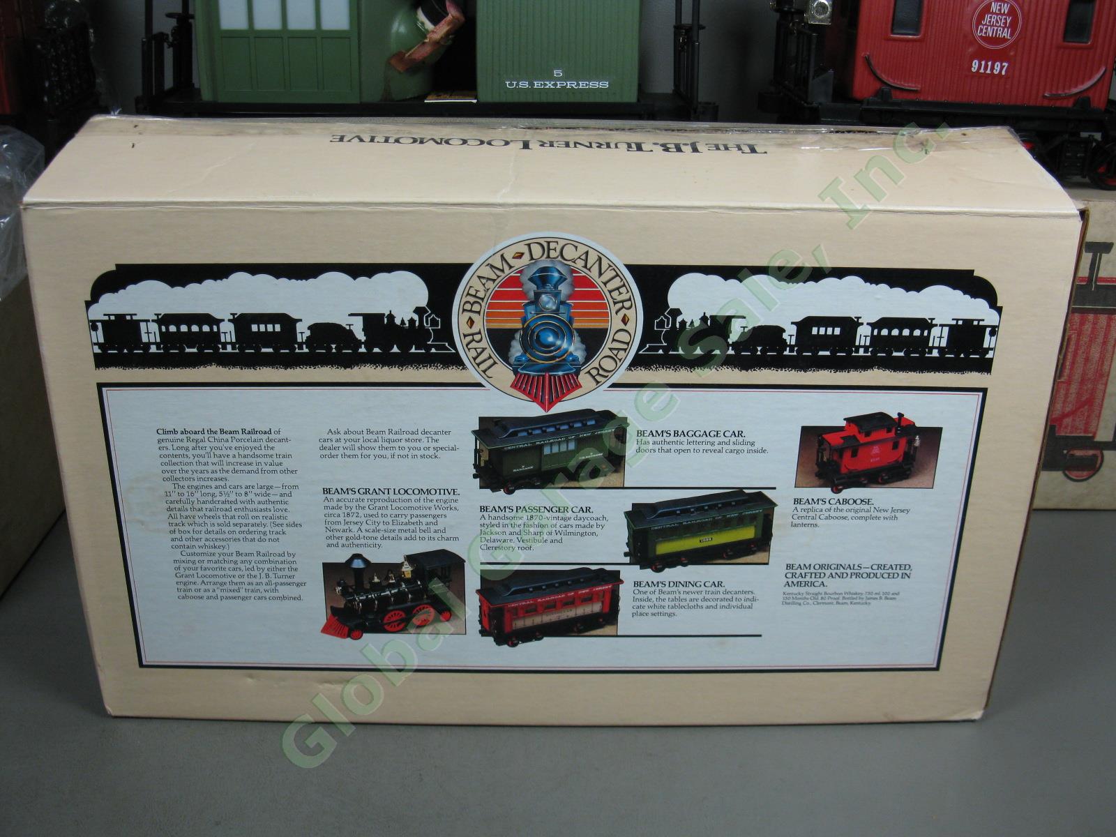 7 Vintage Jim Beam Whiskey Locomotive Train Engine Liquor Decanter Set Lot 7