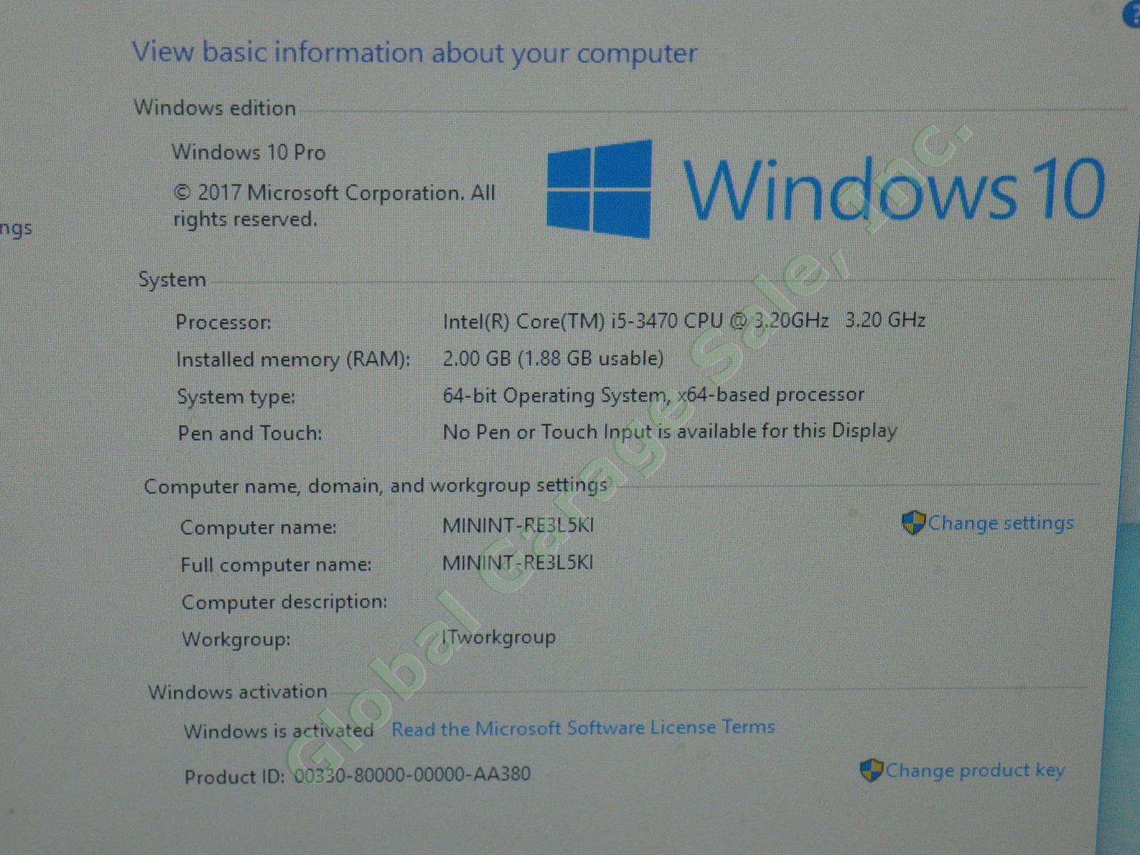 HP Compaq 6300 SFF Desktop Intel i5 3.20GHz 2GB 250GB Windows 10 Pro New Install 1