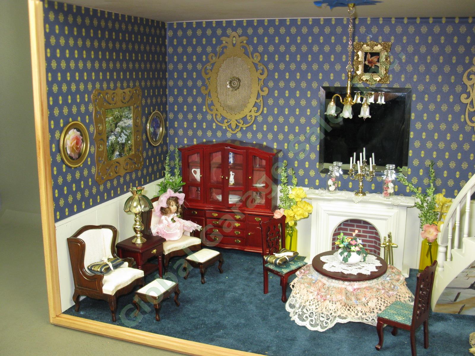 Dollhouse Miniature Room Shadow Box Diorama Display Furniture Accessory Set Lot 2